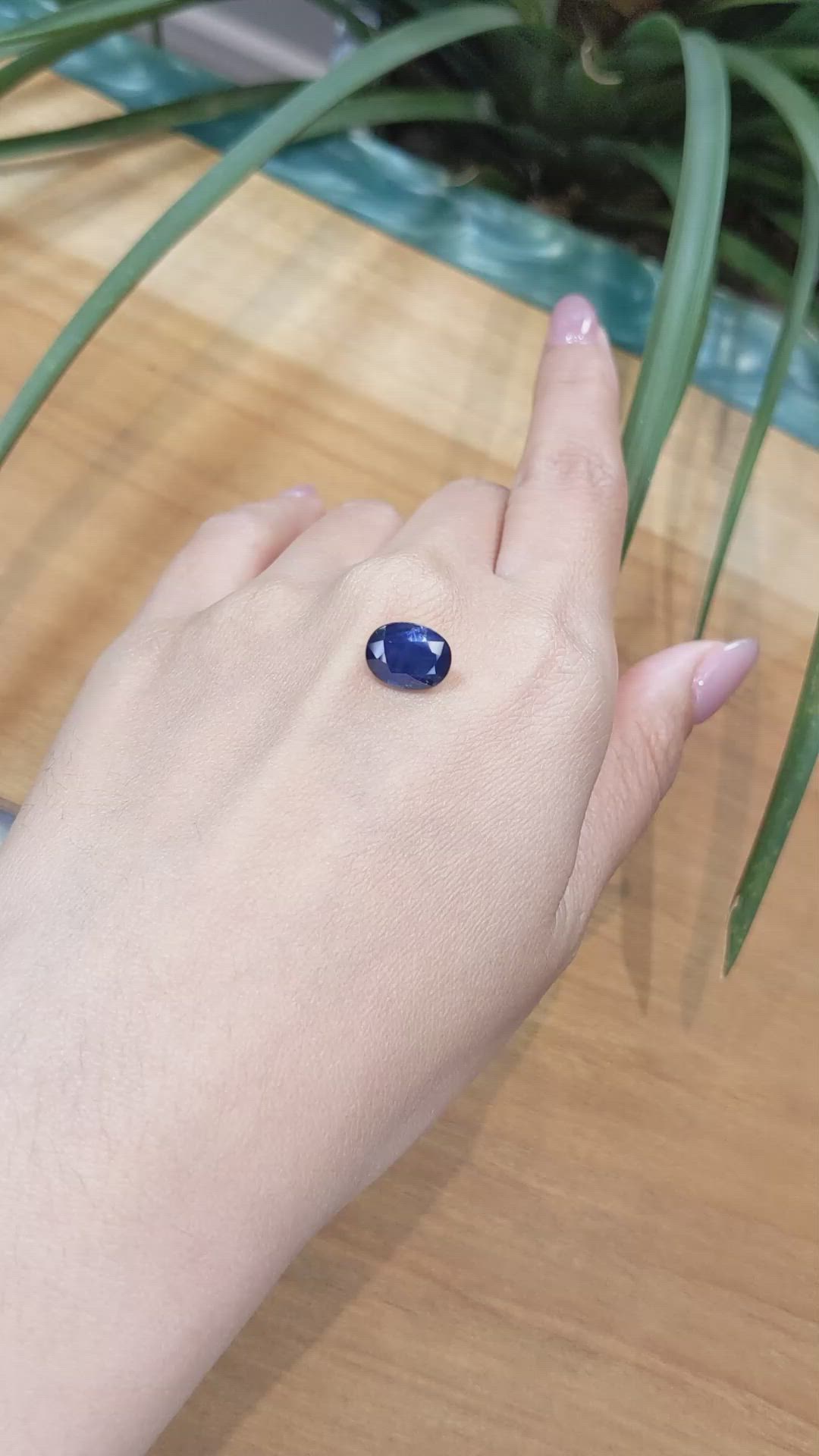 4.21 Ct. Blue Sapphire from Thailand Size Video