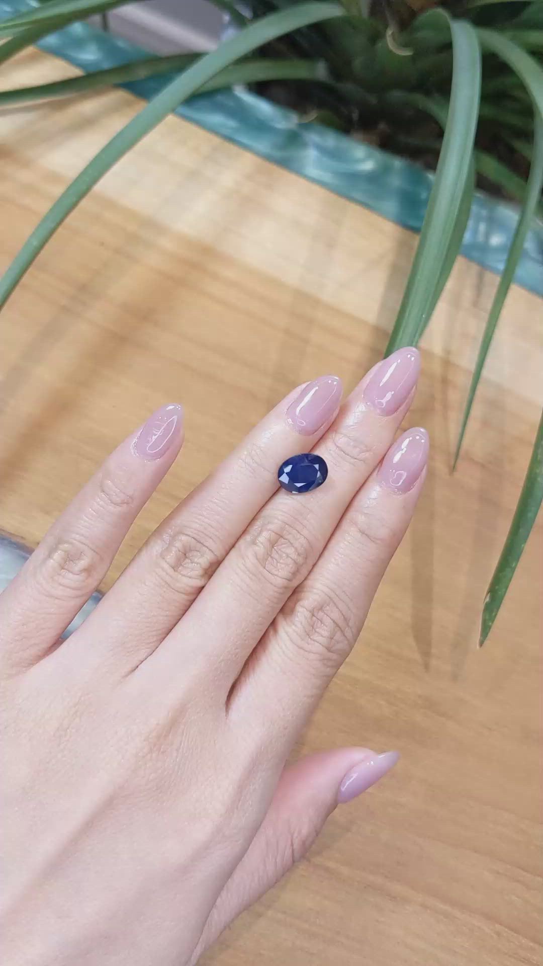 4.21 Ct. Blue Sapphire from Thailand Size Video