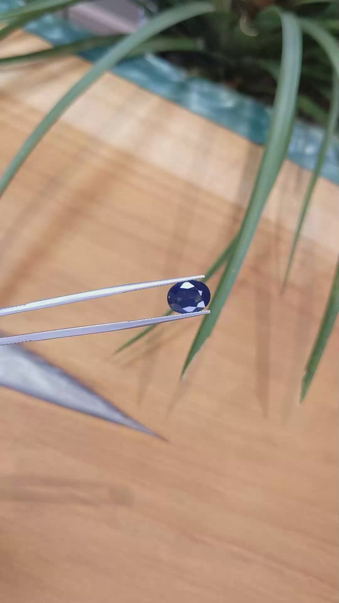 3.35 Ct. Blue Sapphire from Thailand Size Video
