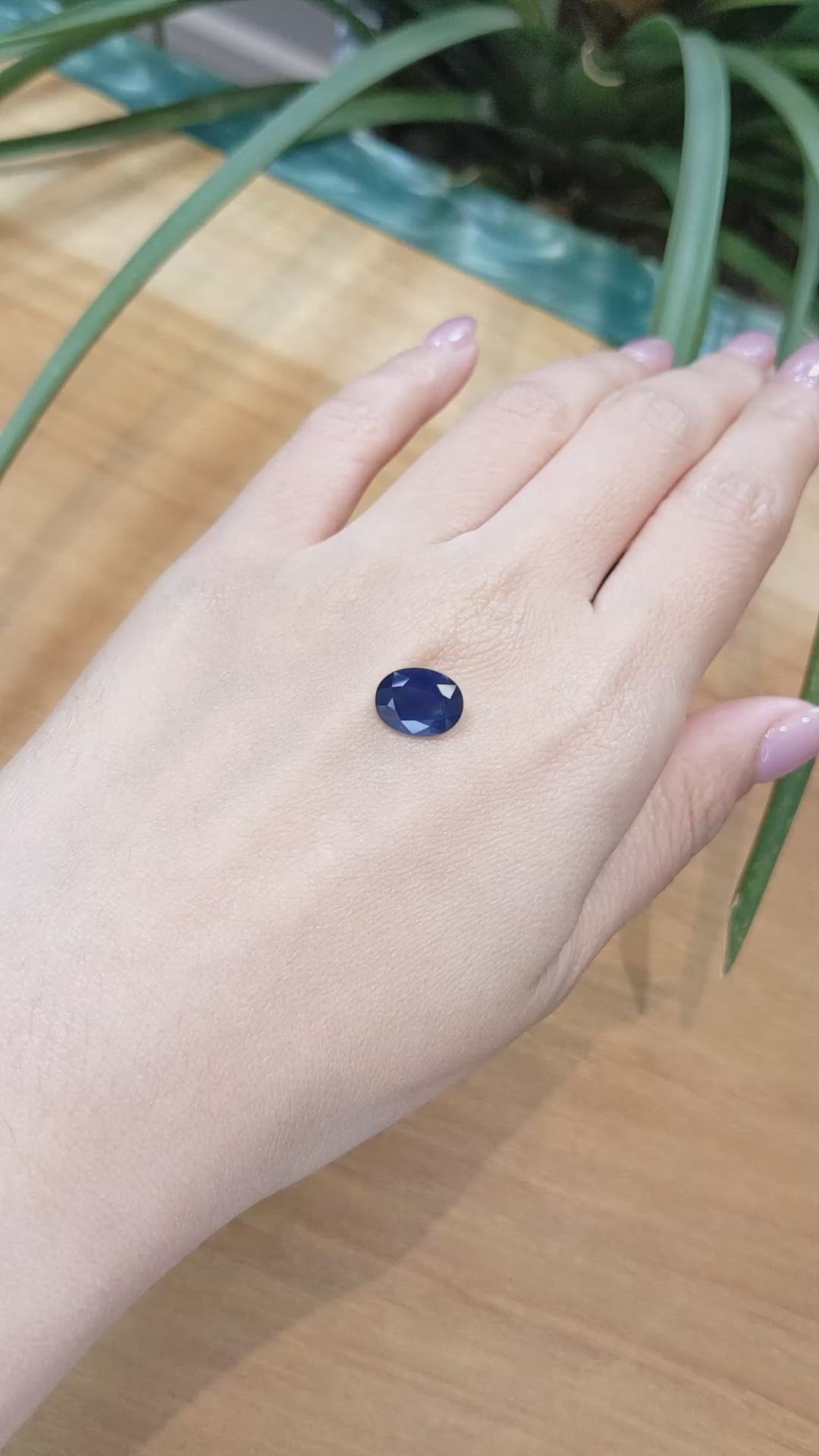 3.35 Ct. Blue Sapphire from Thailand Size Video