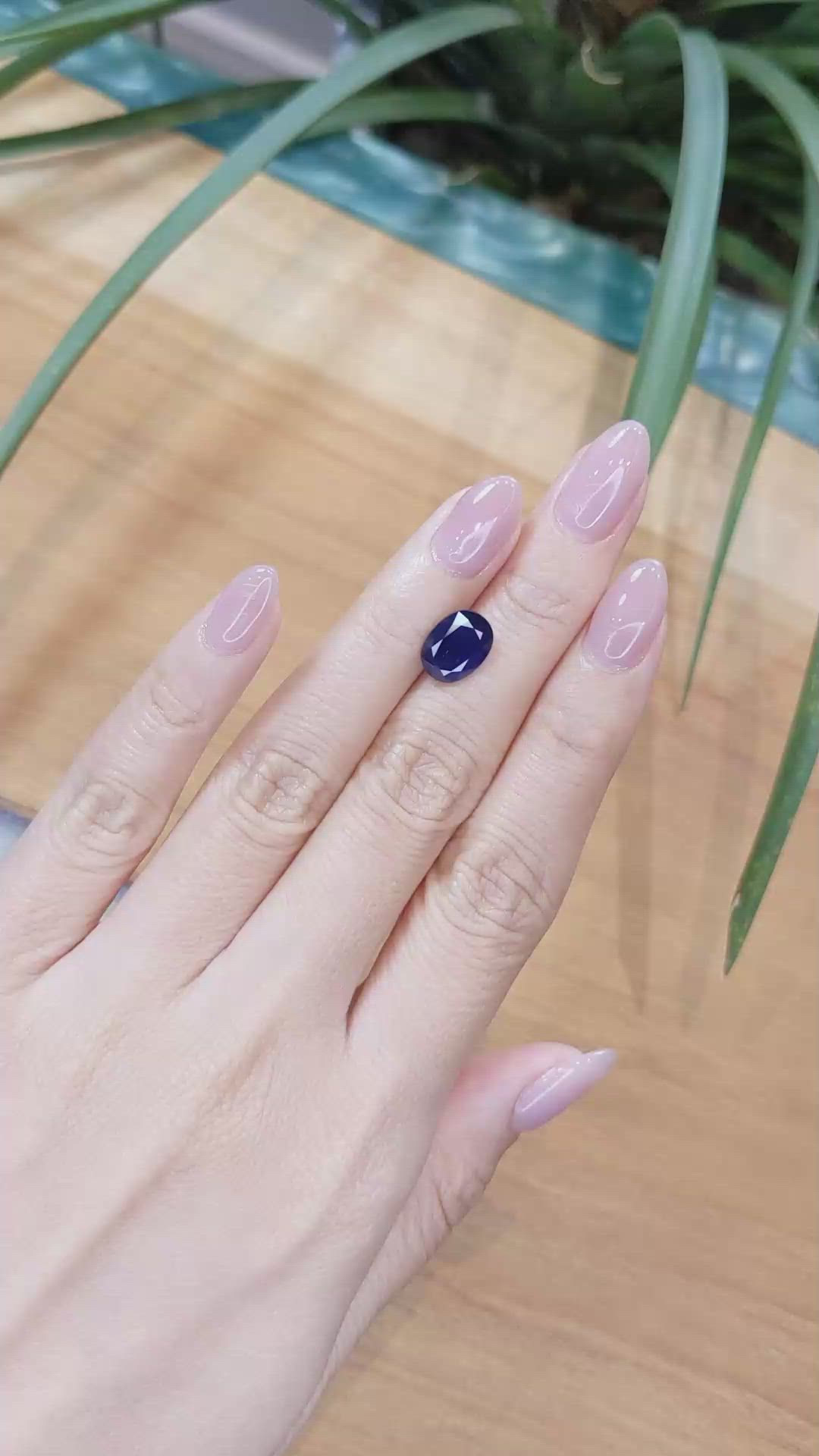 3.86 Ct. Blue Sapphire from Thailand Size Video