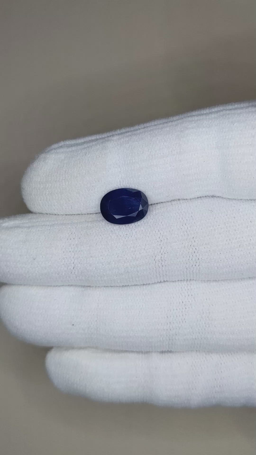 3.86 Ct. Blue Sapphire from Thailand Size Video