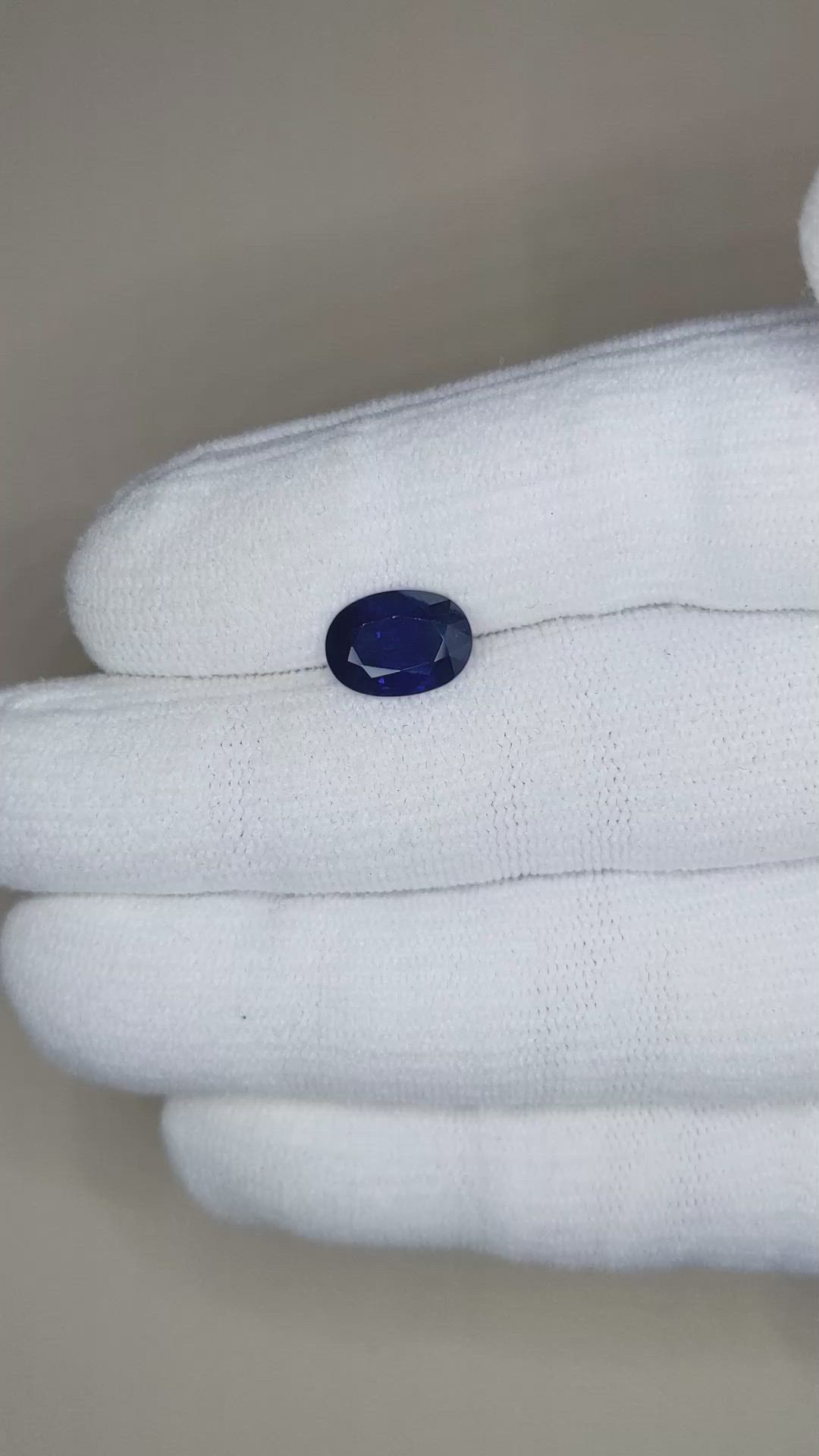 3.26 Ct. Blue Sapphire from Thailand Size Video
