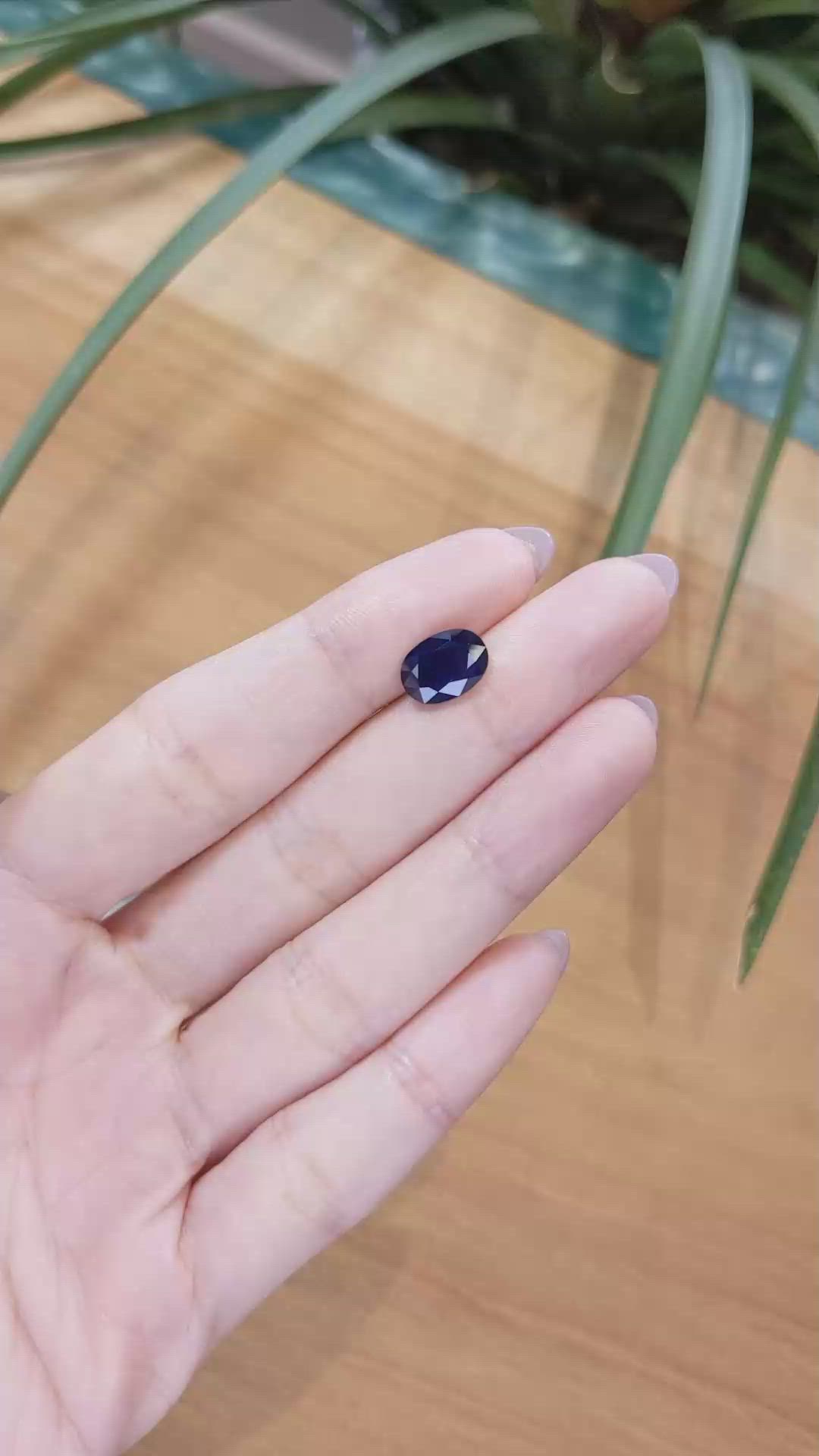 3.26 Ct. Blue Sapphire from Thailand Size Video