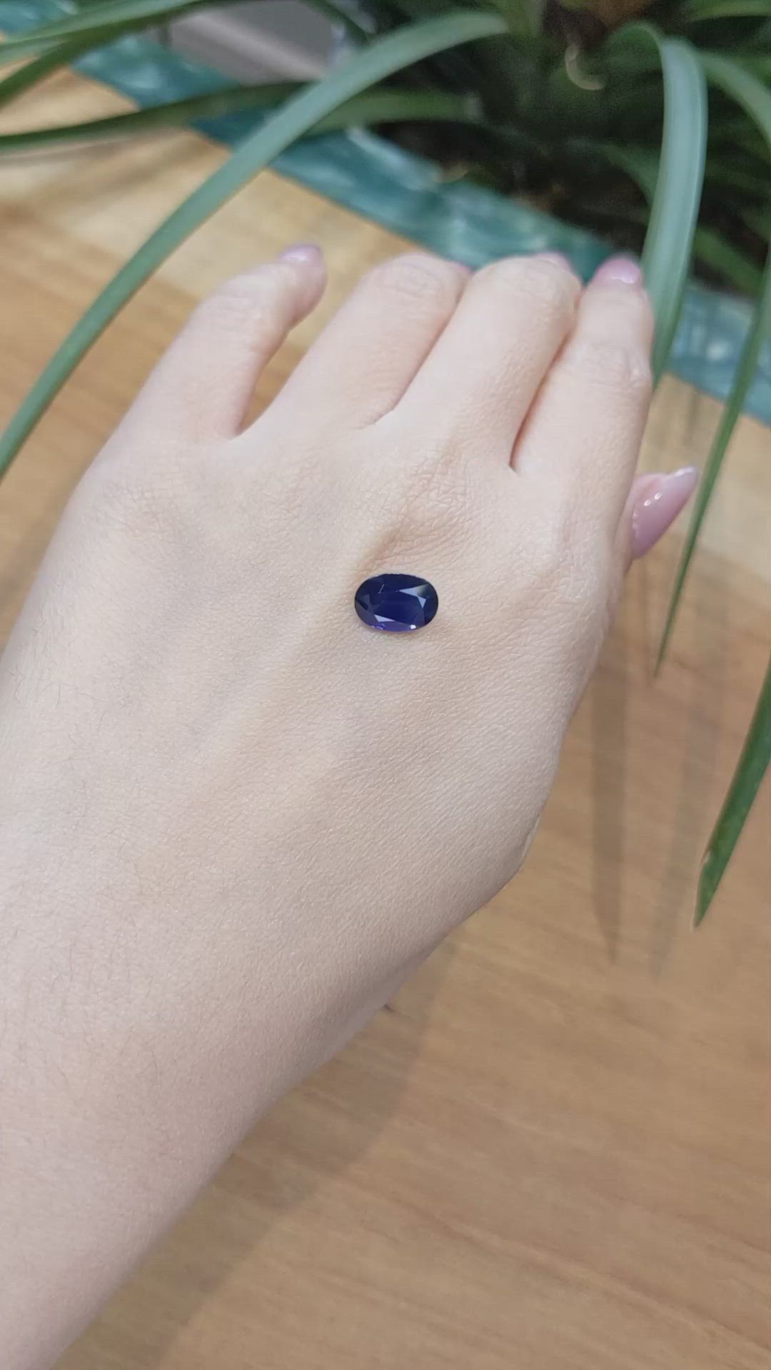 3.26 Ct. Blue Sapphire from Thailand Size Video