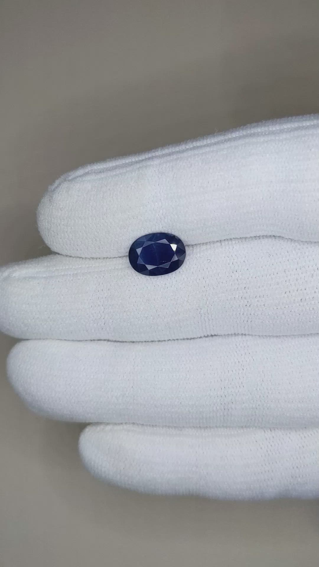 2.70 Ct. Blue Sapphire from Thailand Size Video