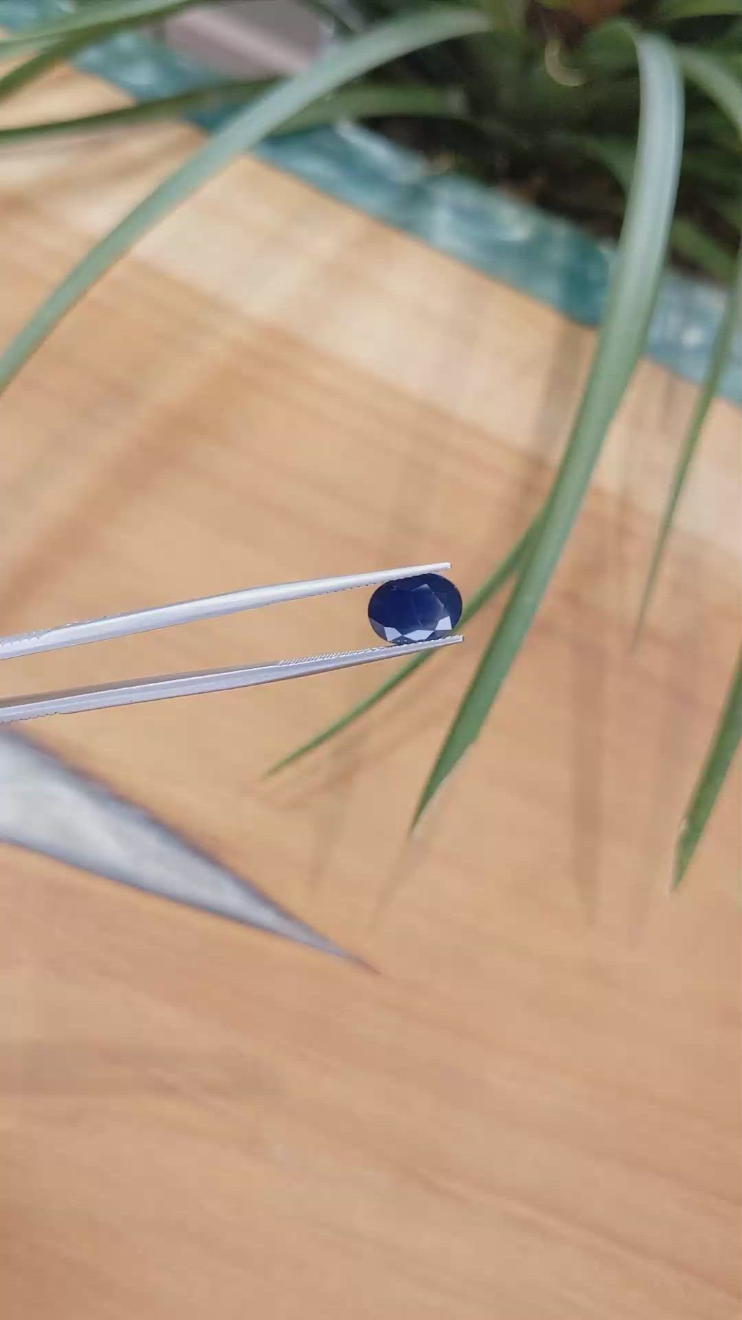 2.70 Ct. Blue Sapphire from Thailand Size Video