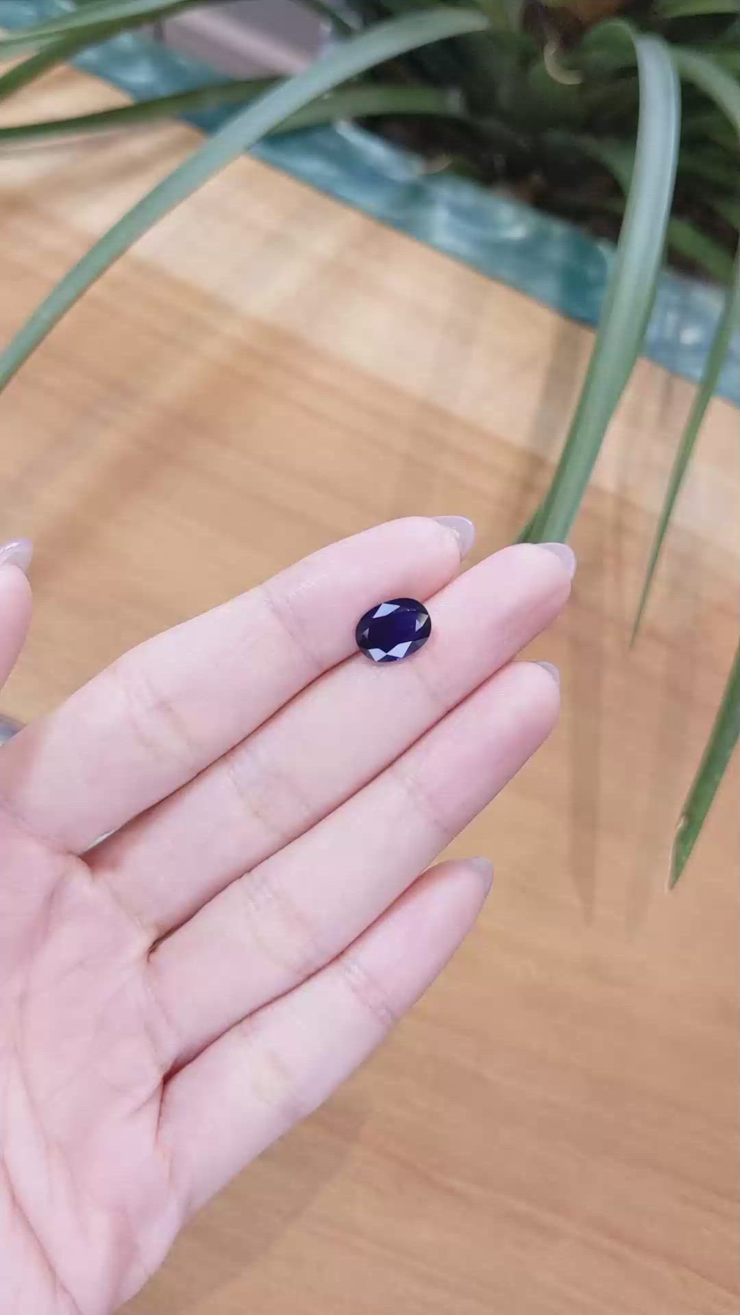2.91 Ct. Blue Sapphire from Thailand Size Video