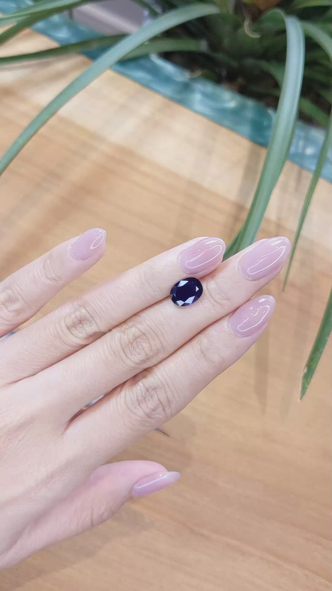 2.91 Ct. Blue Sapphire from Thailand Size Video