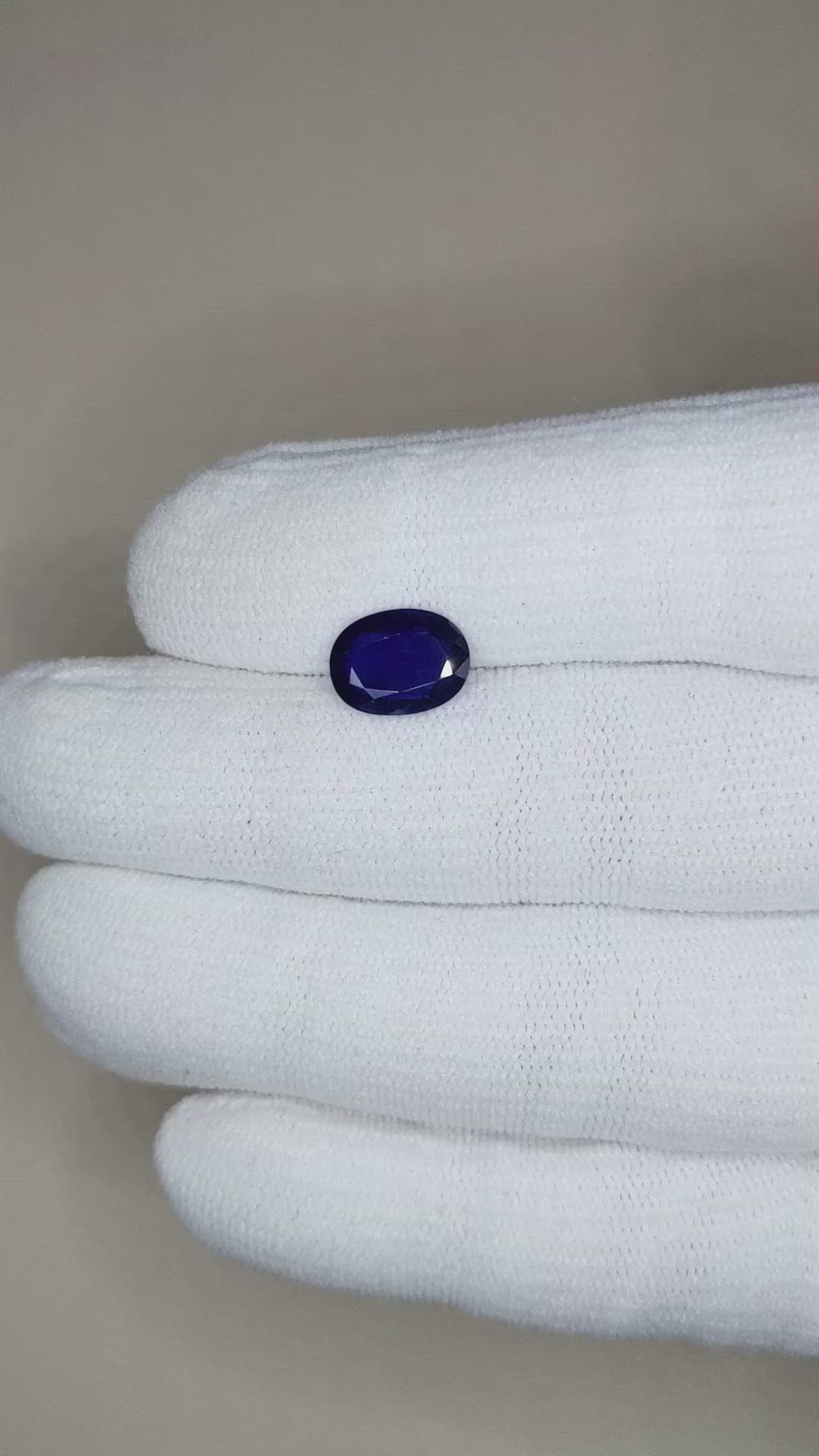 2.91 Ct. Blue Sapphire from Thailand Size Video