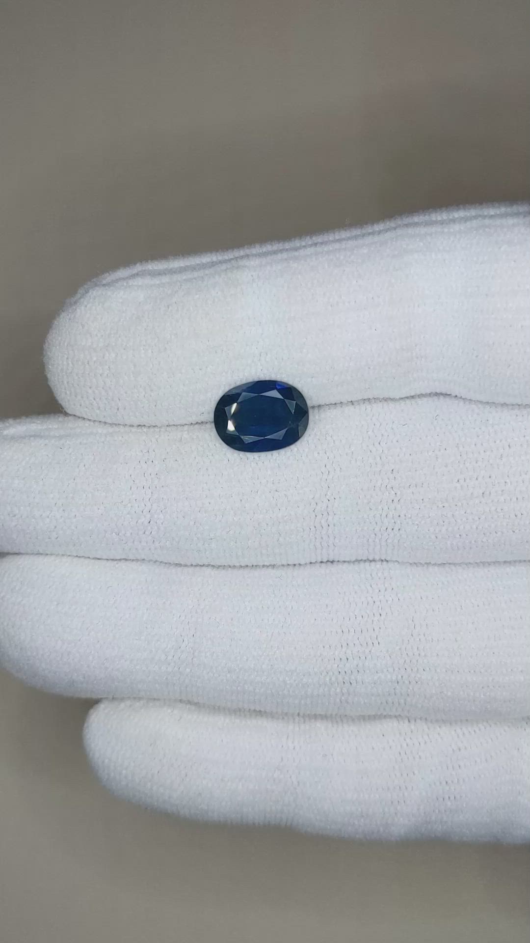 2.66 Ct. Blue Sapphire from Thailand Size Video