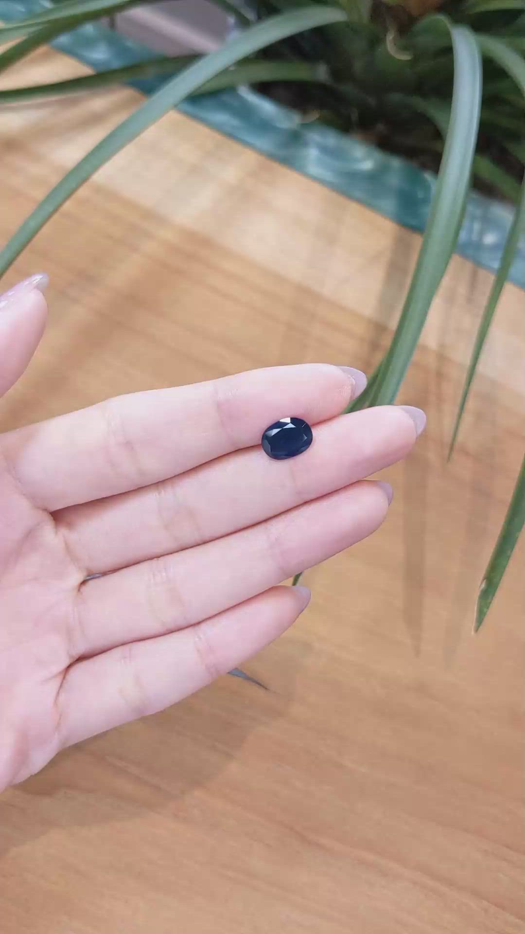 2.66 Ct. Blue Sapphire from Thailand Size Video
