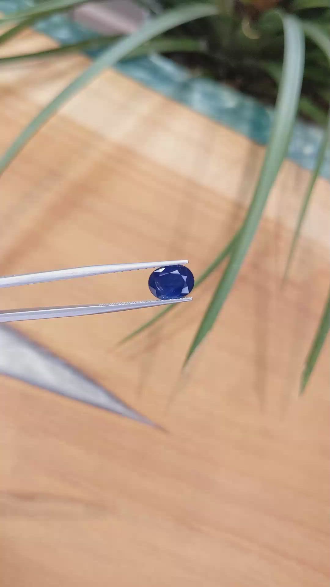 3.06 Ct. Blue Sapphire from Thailand Size Video