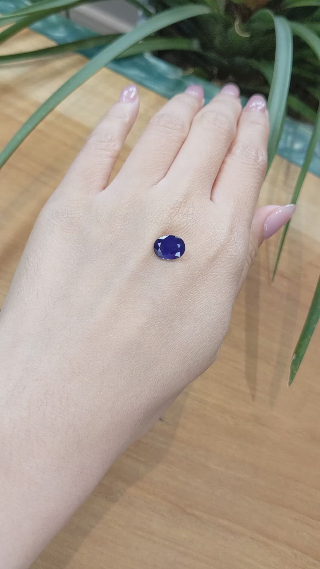 3.06 Ct. Blue Sapphire from Thailand Size Video