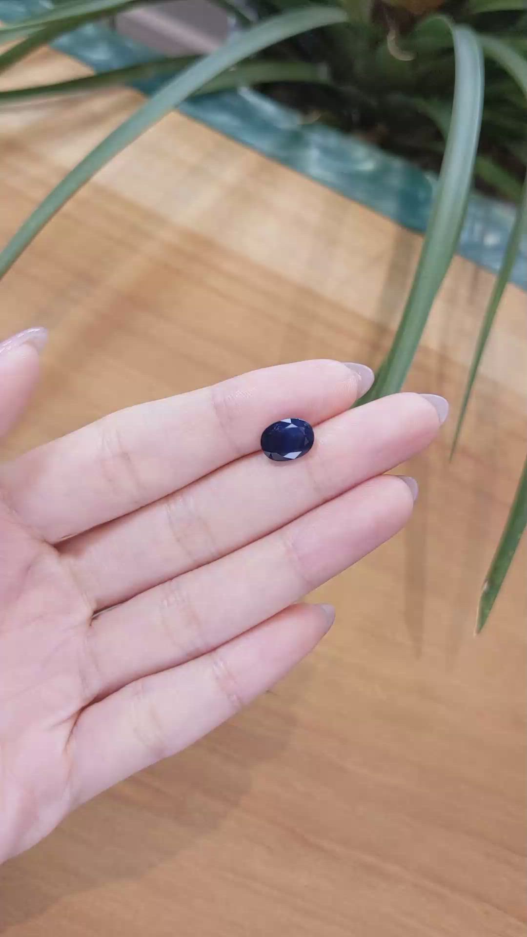 3.33 Ct. Blue Sapphire from Thailand Size Video