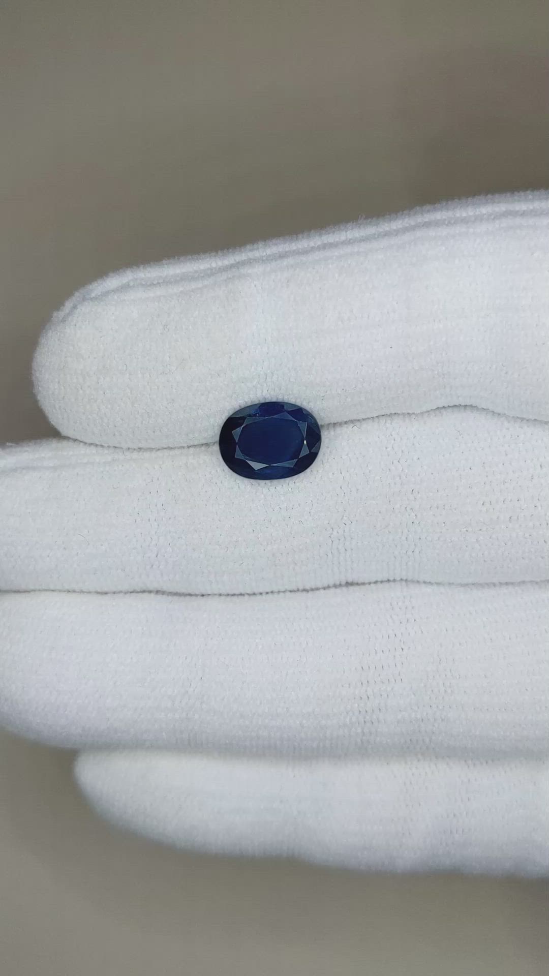 3.33 Ct. Blue Sapphire from Thailand Size Video