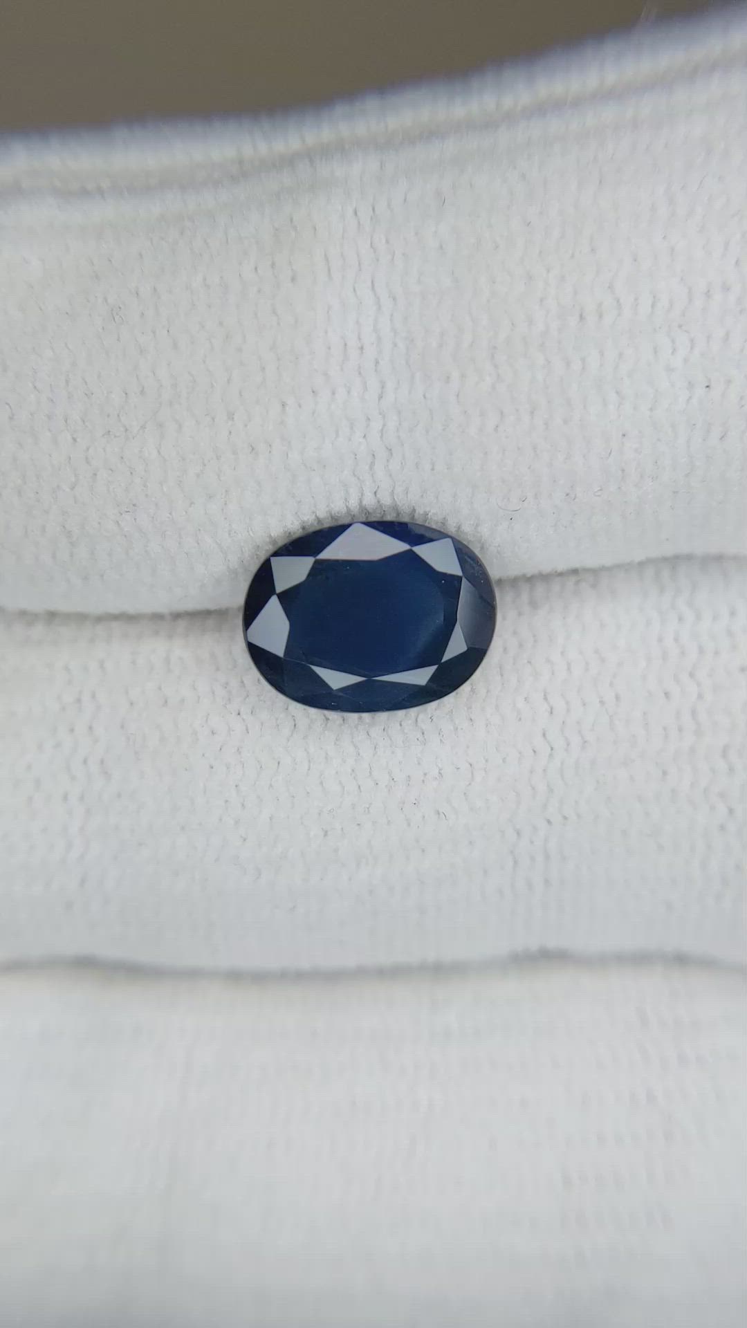 3.33 Ct. Blue Sapphire from Thailand Size Video