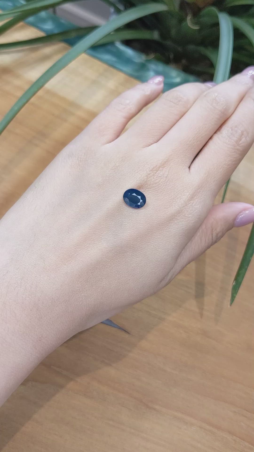 2.56 Ct. Blue Sapphire from Thailand Size Video
