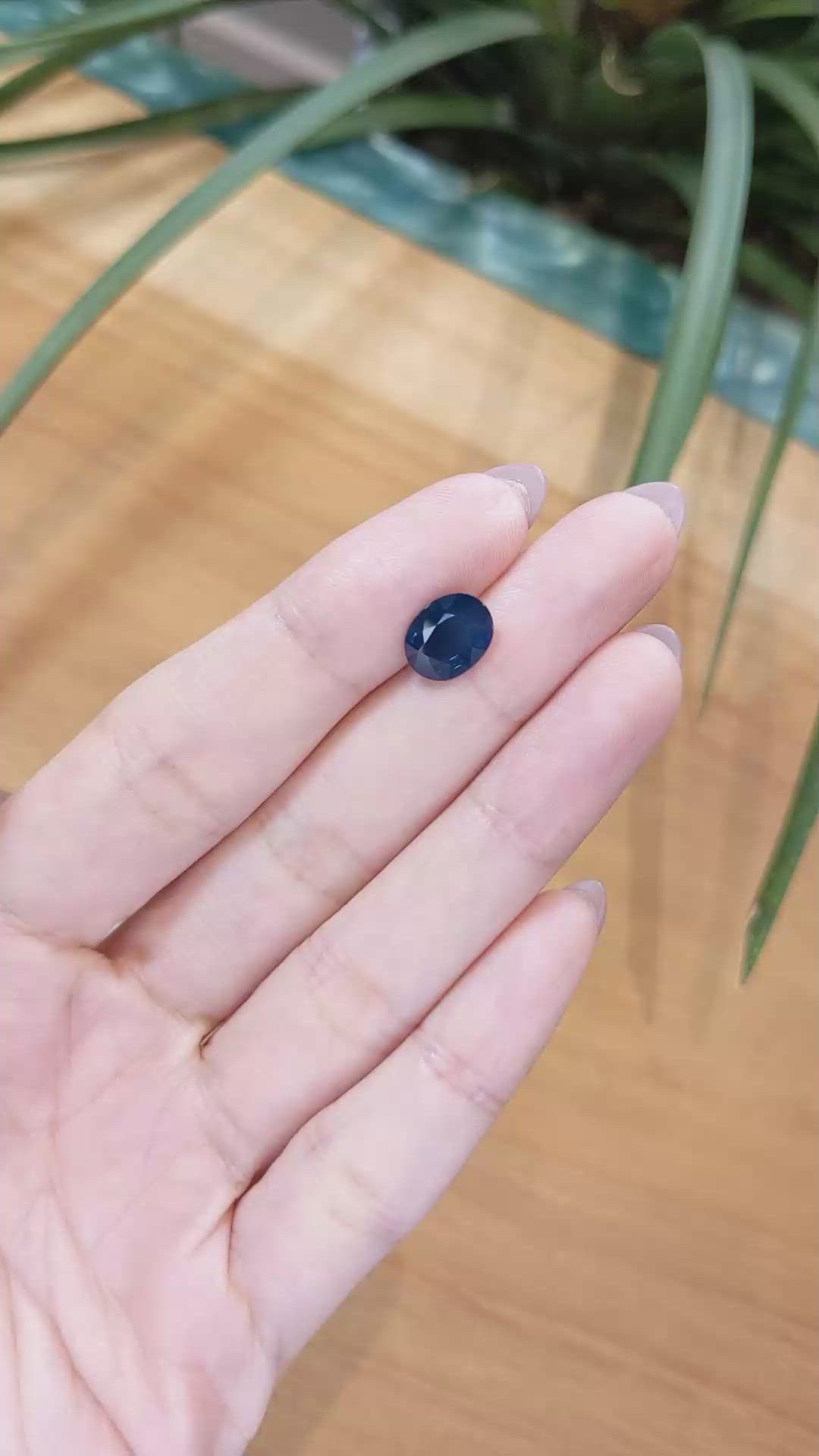 2.56 Ct. Blue Sapphire from Thailand Size Video