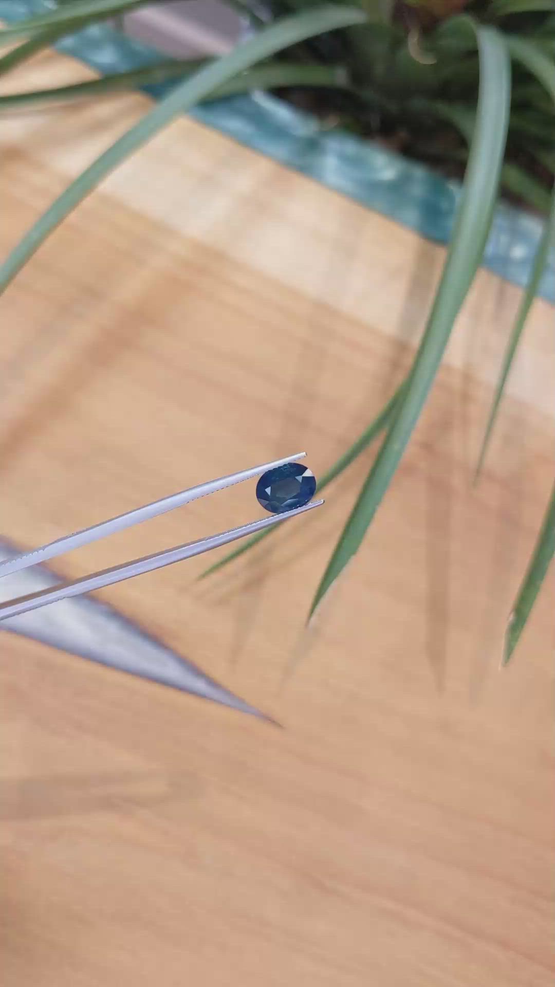 2.56 Ct. Blue Sapphire from Thailand Size Video