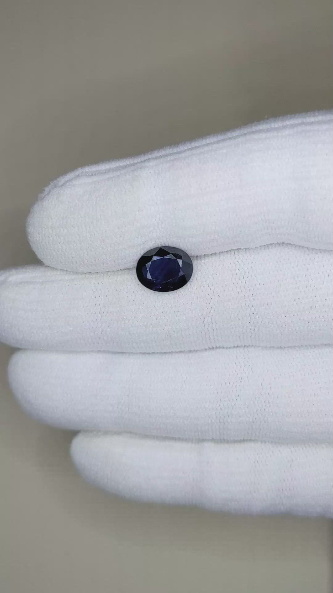 3.07 Ct. Blue Sapphire from Thailand Size Video