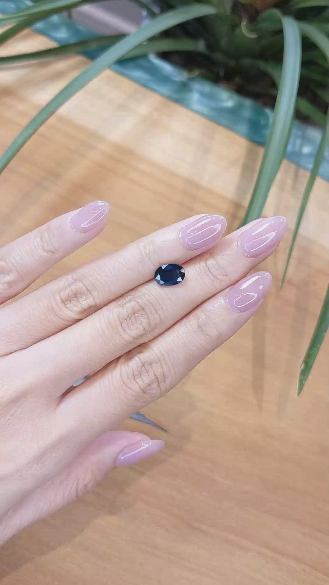 2.27 Ct. Blue Sapphire from Thailand Size Video