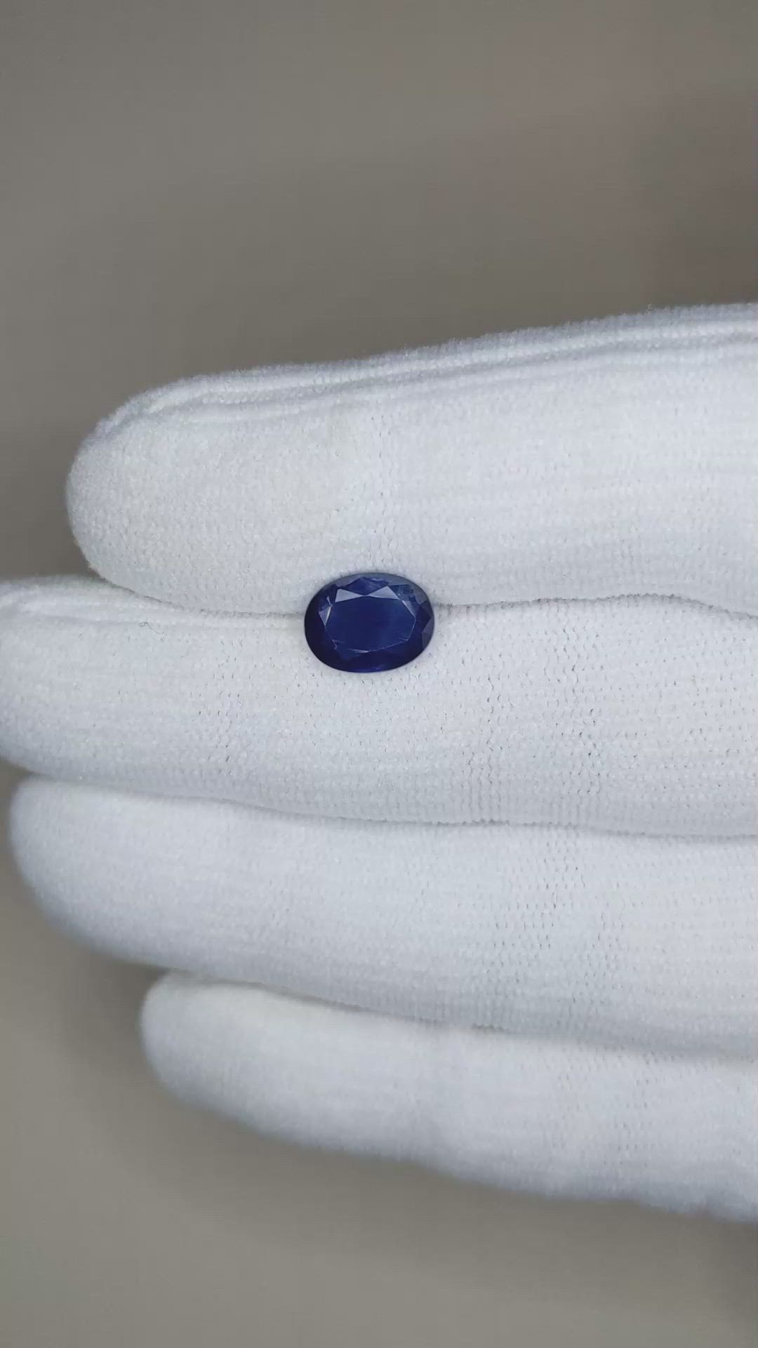 2.63 Ct. Blue Sapphire from Thailand Size Video