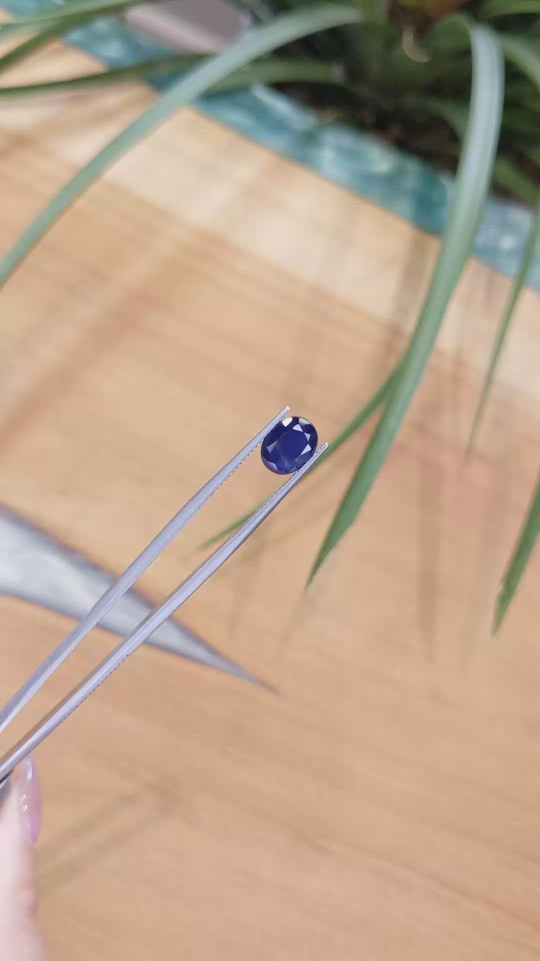 2.63 Ct. Blue Sapphire from Thailand Size Video