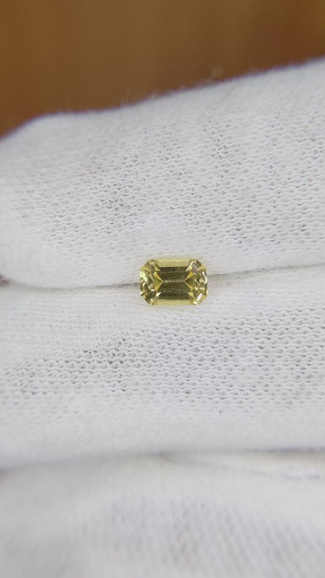 0.63 Ct. Yellow Sapphire from Ceylon (Sri Lanka) Size Video