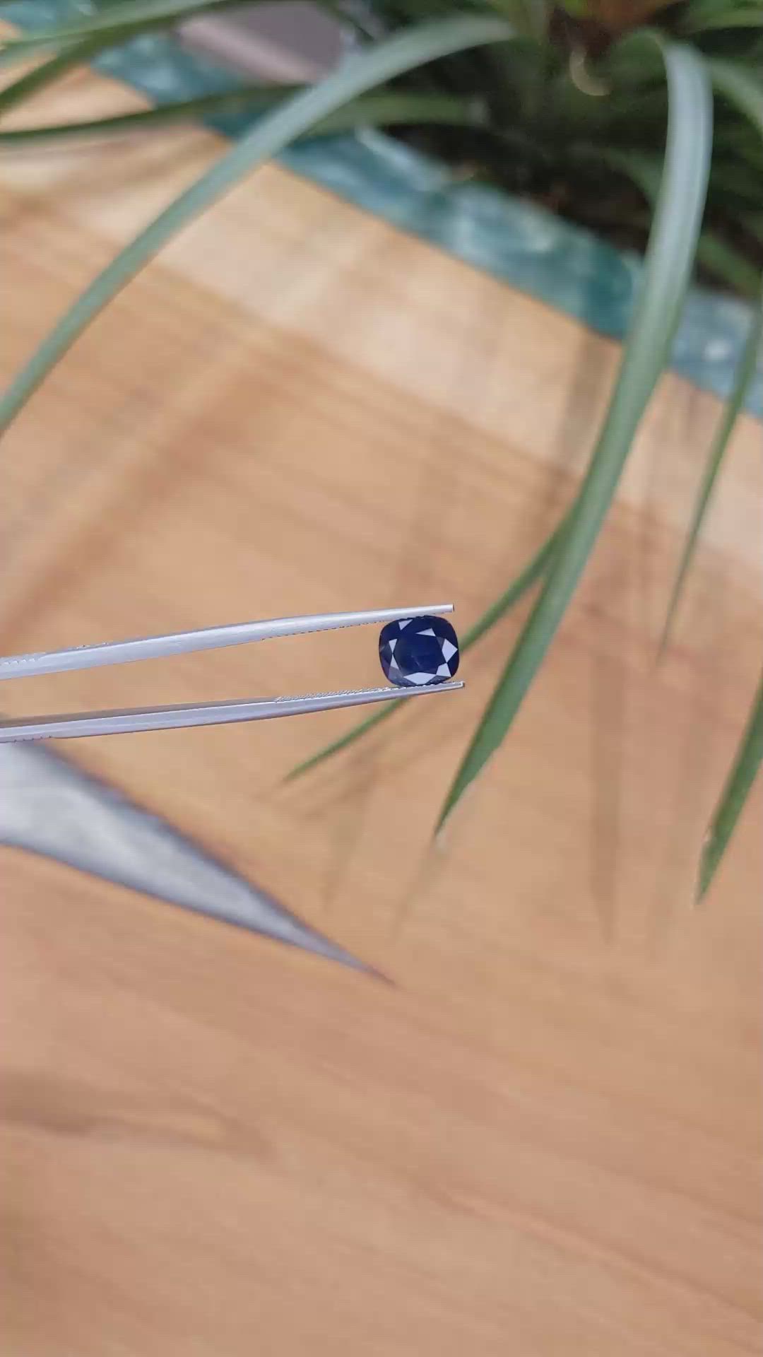 2.87 Ct. Blue Sapphire from Thailand Size Video