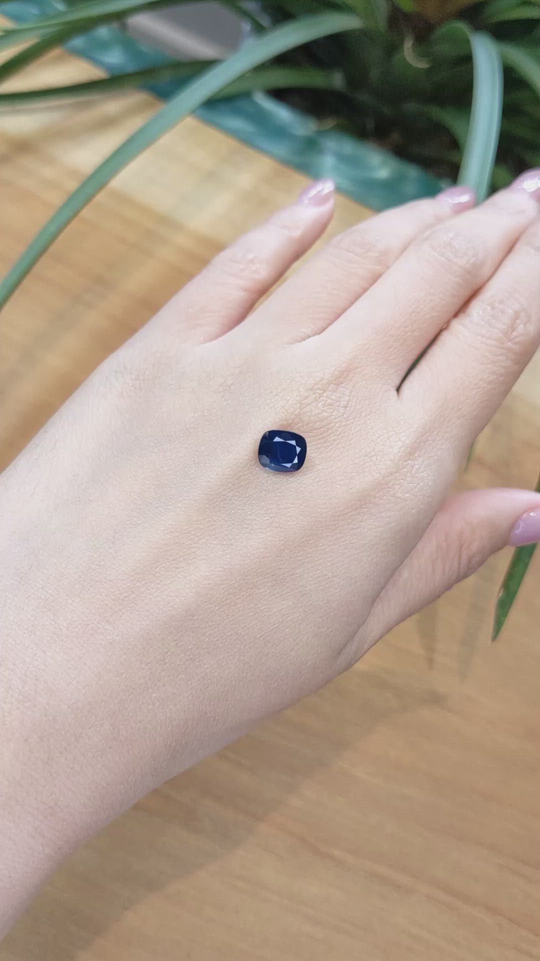 2.87 Ct. Blue Sapphire from Thailand Size Video