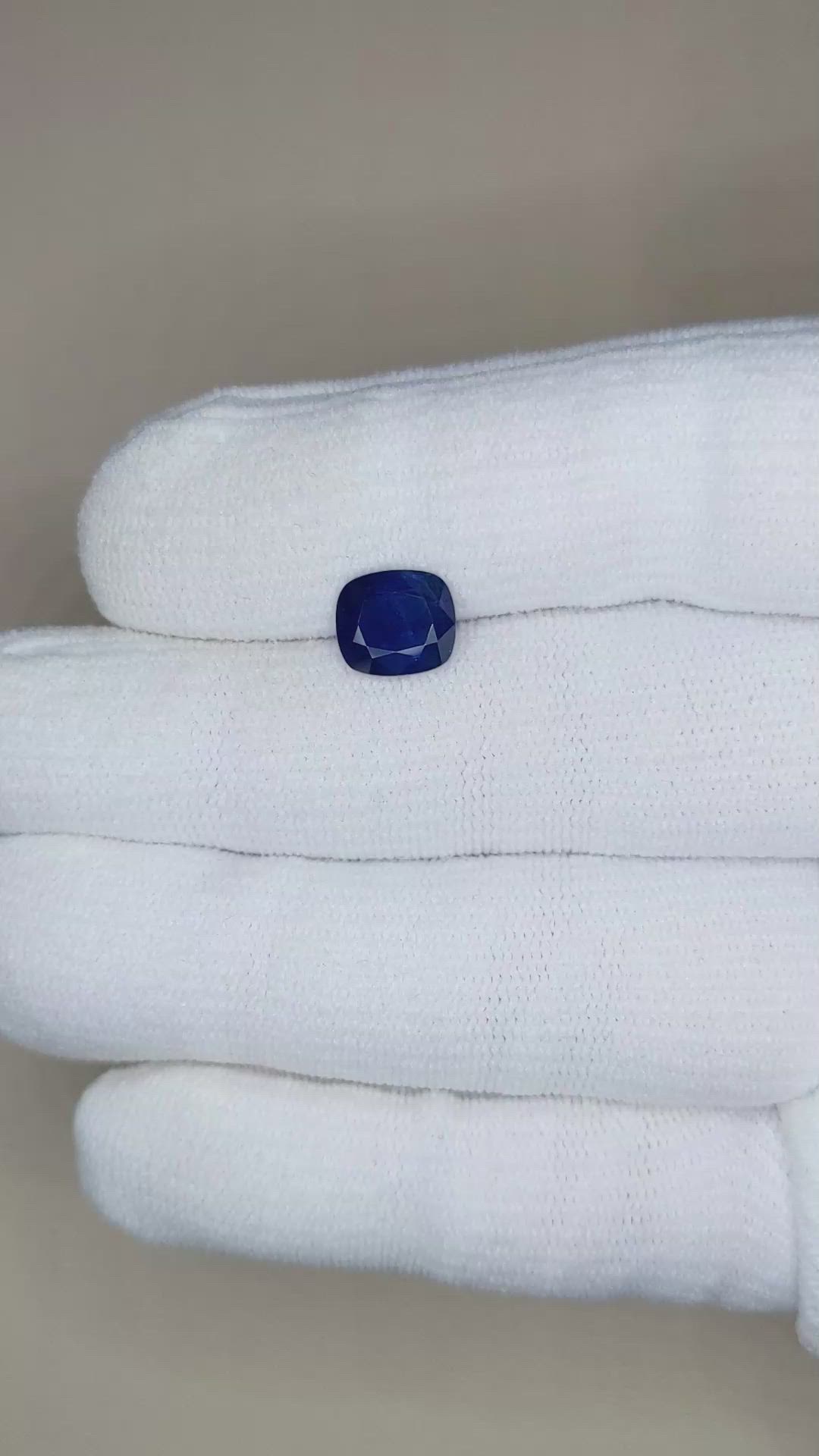 2.87 Ct. Blue Sapphire from Thailand Size Video