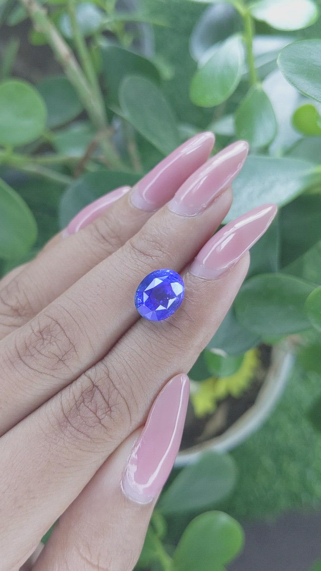 5.57 Ct. Blue Sapphire from Ceylon (Sri Lanka) Size Video
