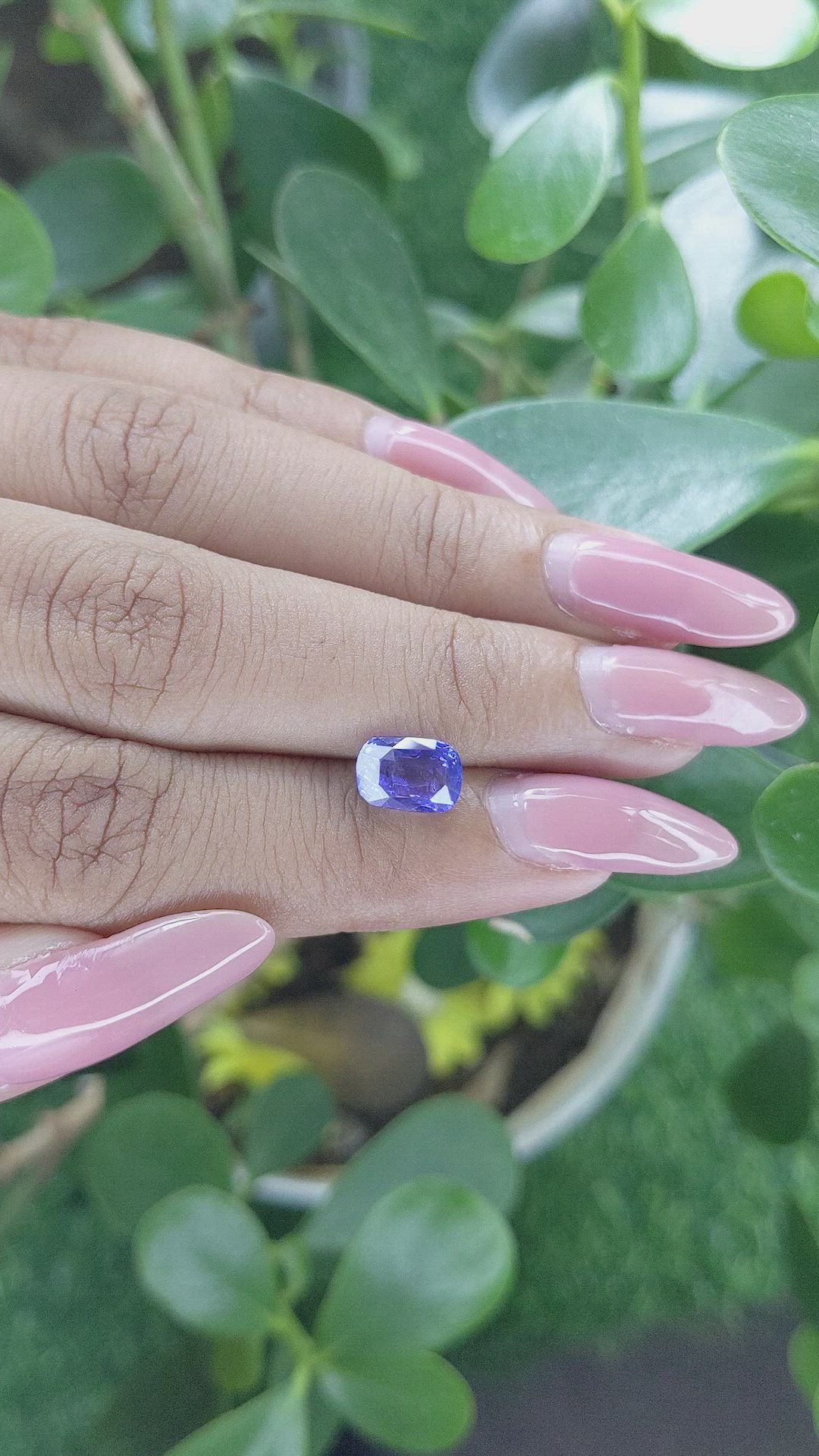 2.54 Ct. Color Change Sapphire from Ceylon (Sri Lanka) Size Video