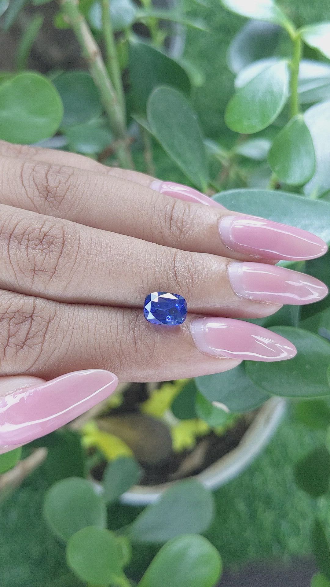2.54 Ct. Blue Sapphire from Ceylon (Sri Lanka) Size Video