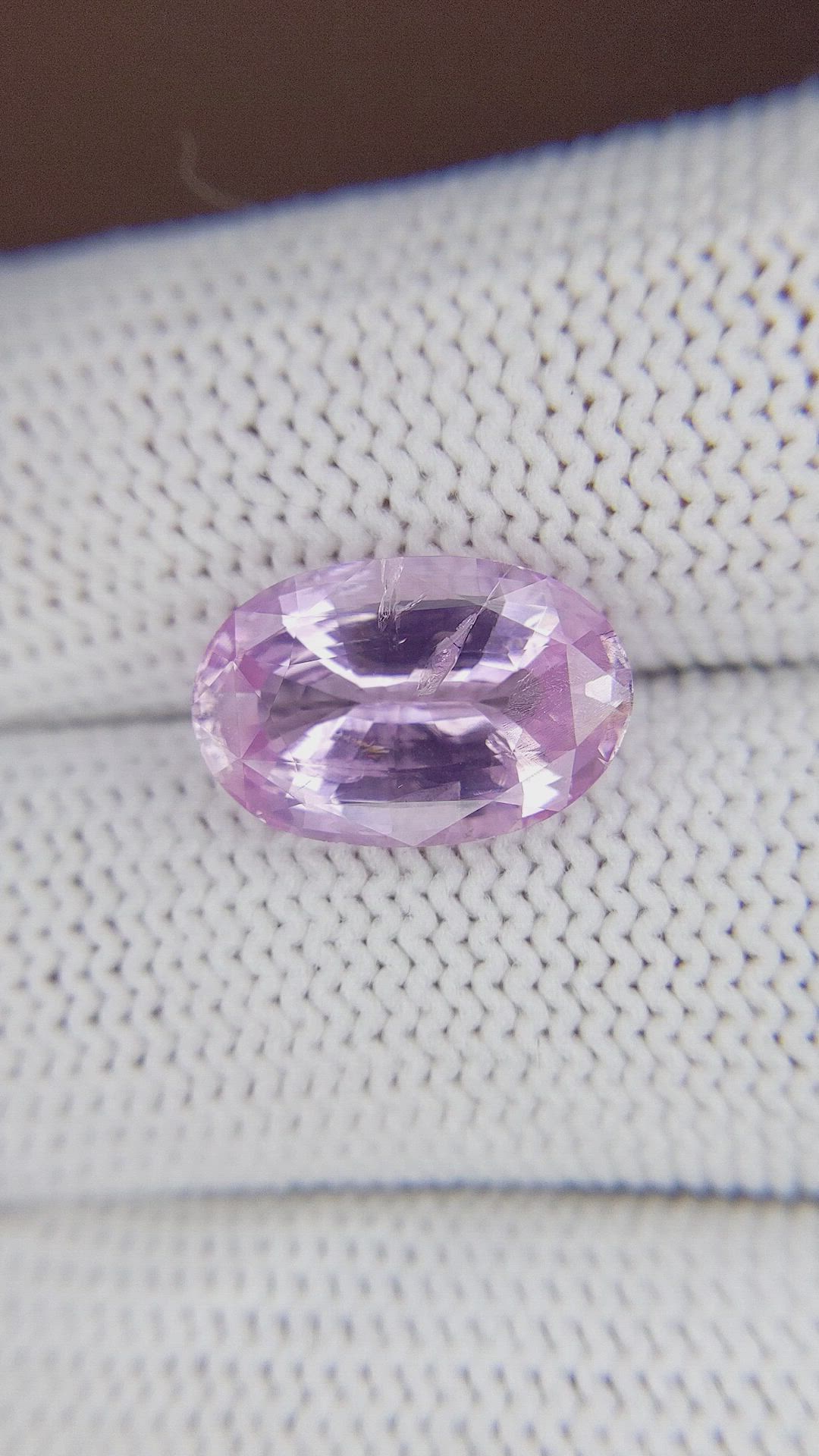 6.54 Ct. Purplish Pink Sapphire from Ceylon (Sri Lanka) Size Video