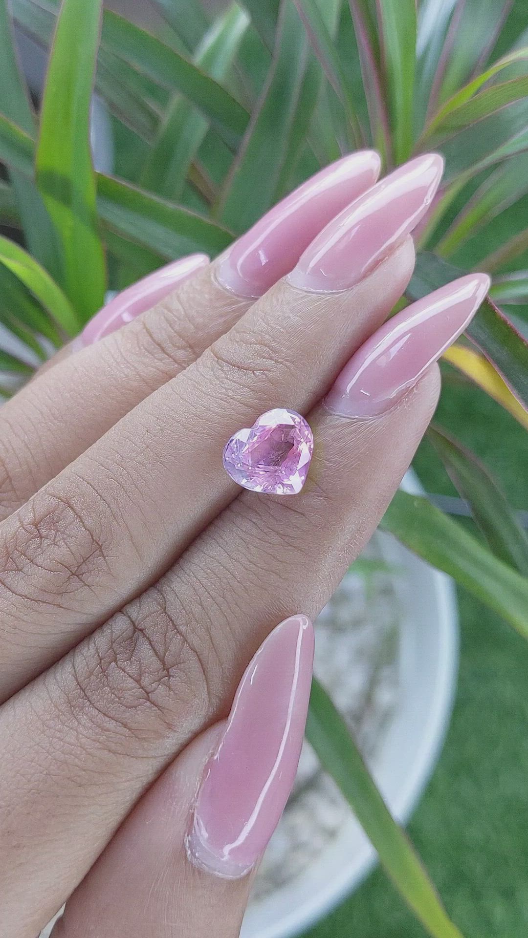 3.13 Ct. Pink Sapphire from Ceylon (Sri Lanka) Size Video