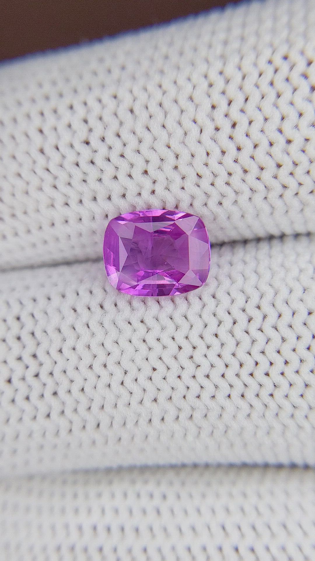 1.64 Ct. Pinkish Purple Sapphire from Ceylon (Sri Lanka) Size Video