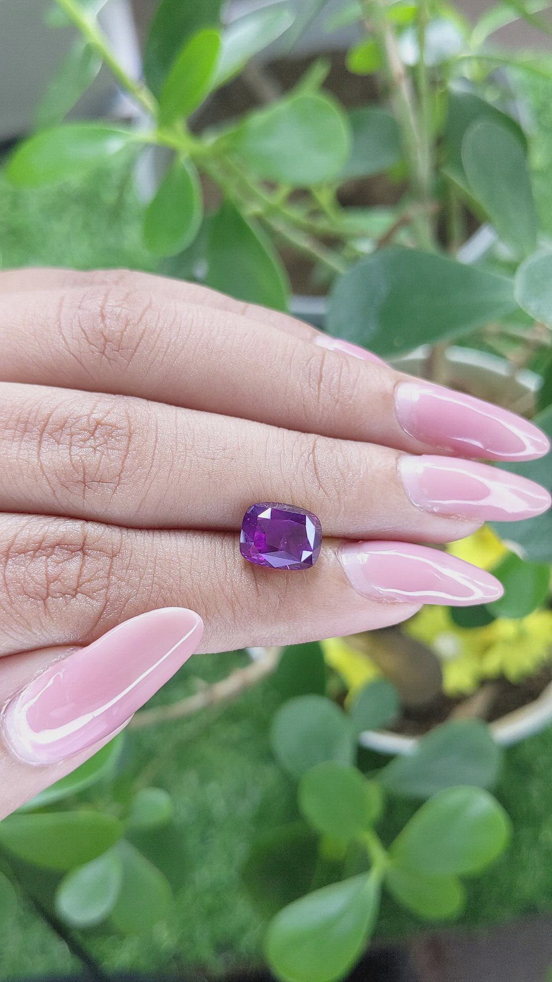 4.01 Ct. Purple Sapphire from Ceylon (Sri Lanka) Size Video