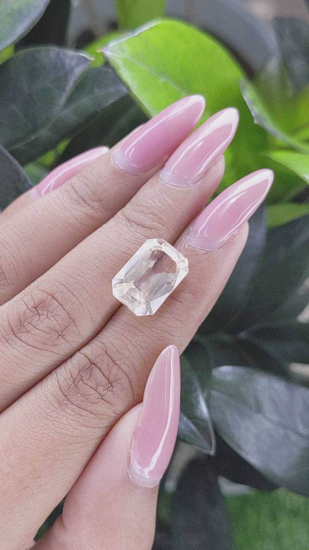 10.02 Ct. Peach Sapphire from Ceylon (Sri Lanka) Size Video