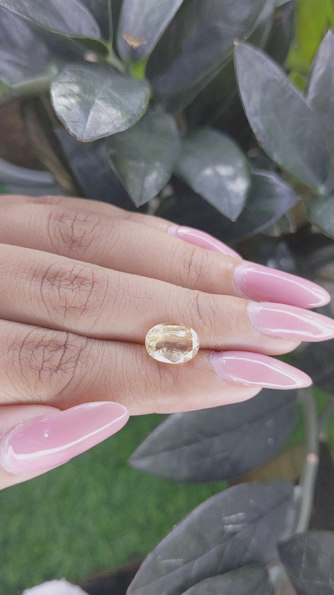 3.62 Ct. Peach Sapphire from Ceylon (Sri Lanka) Size Video