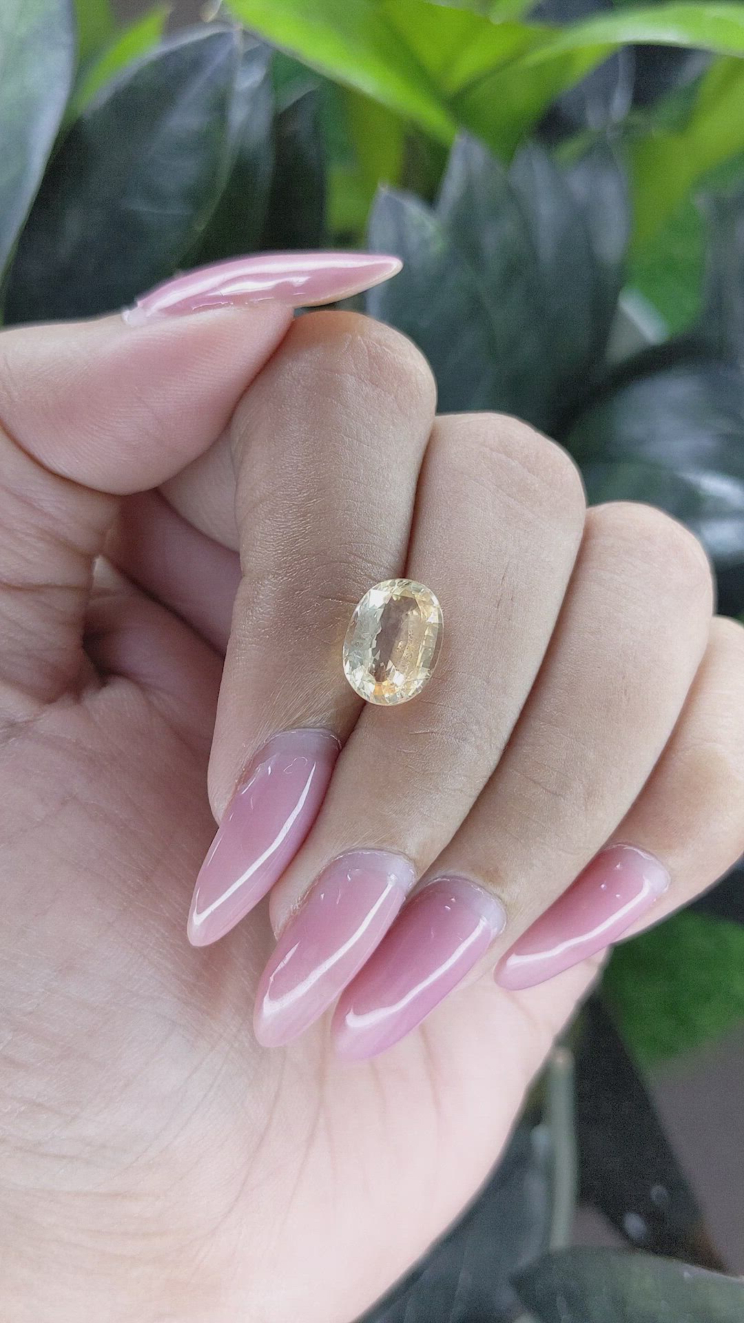 3.62 Ct. Peach Sapphire from Ceylon (Sri Lanka) Size Video