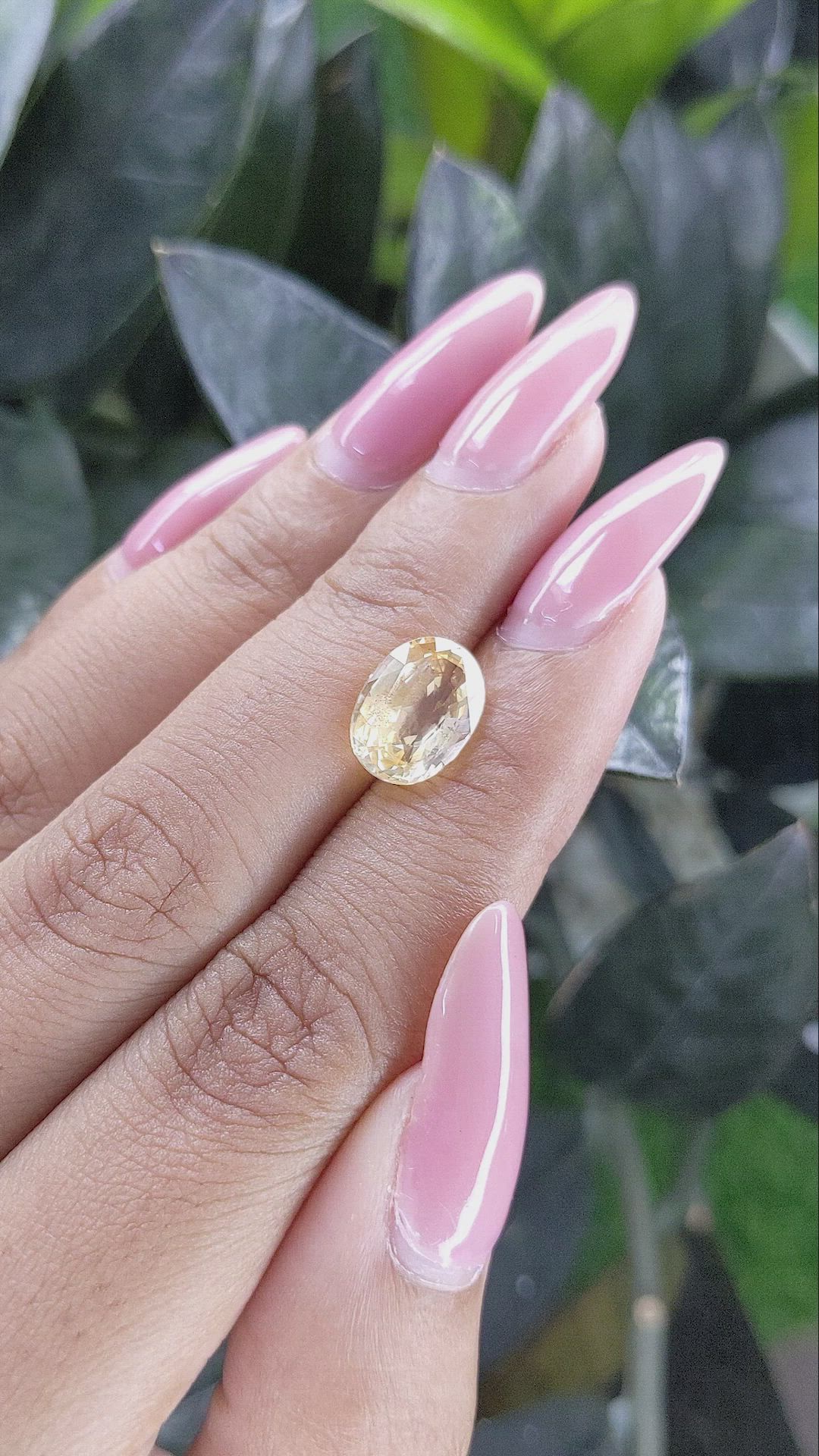 3.62 Ct. Peach Sapphire from Ceylon (Sri Lanka) Size Video