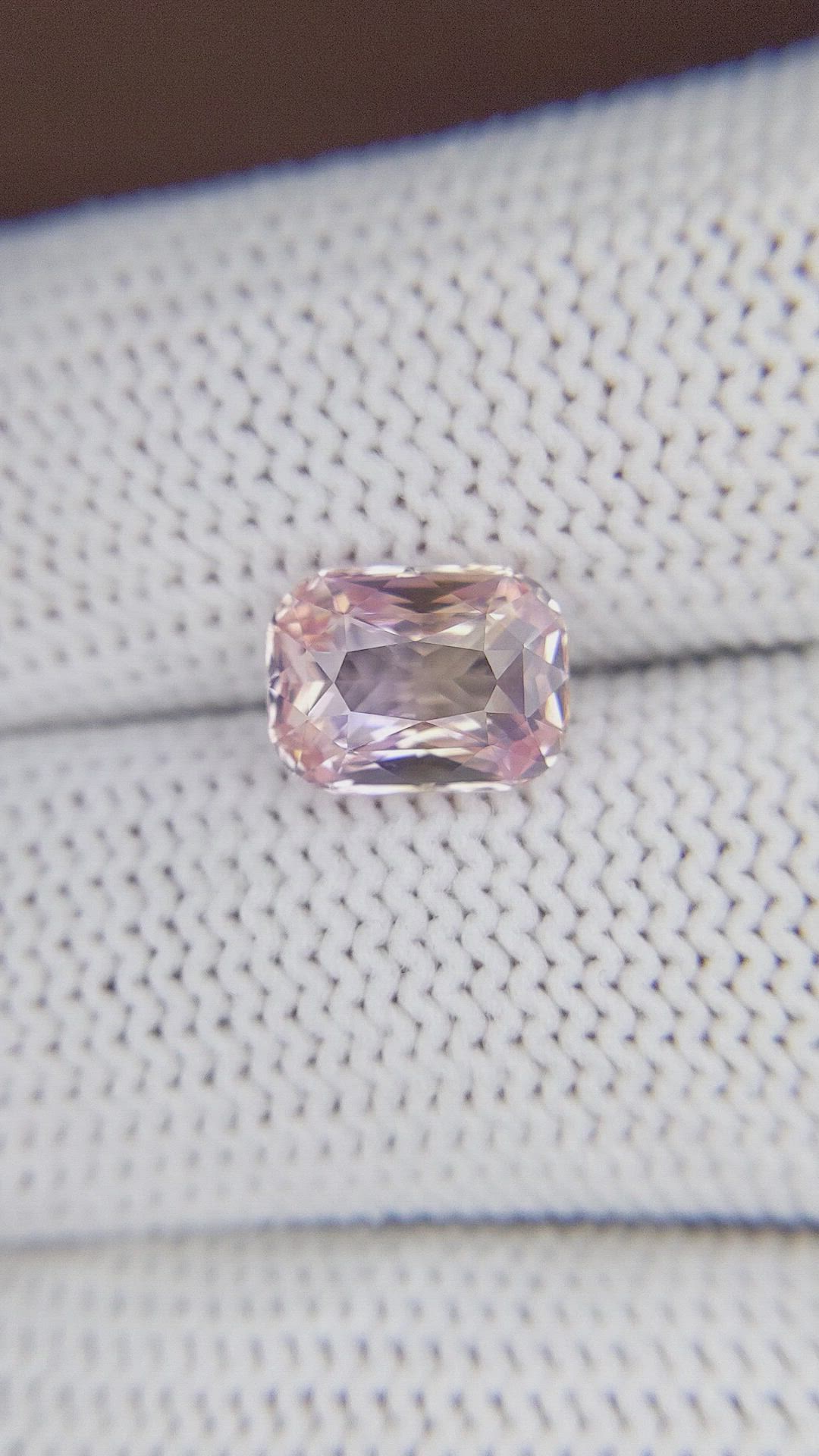 3.06 Ct. Peach Sapphire from Ceylon (Sri Lanka) Size Video