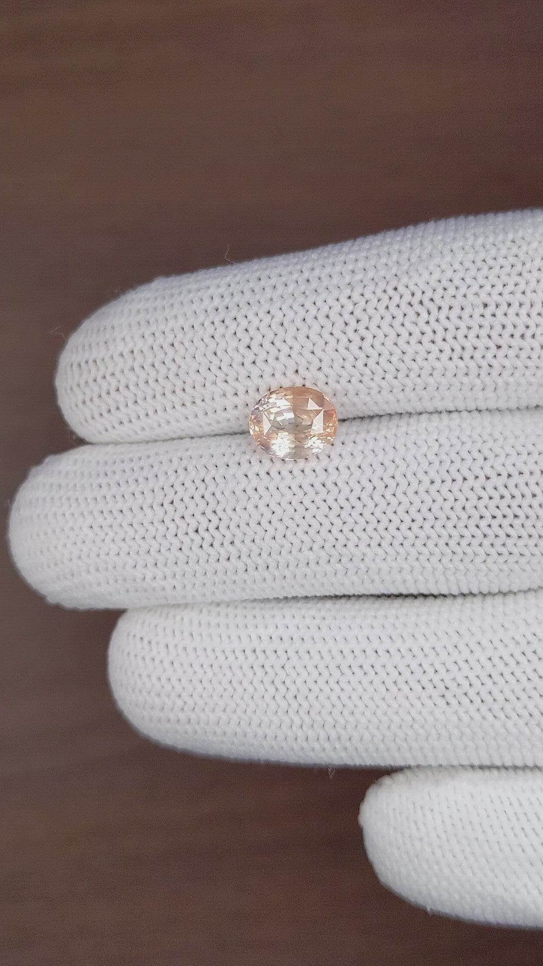 2.66 Ct. Peach Sapphire from Ceylon (Sri Lanka) Size Video
