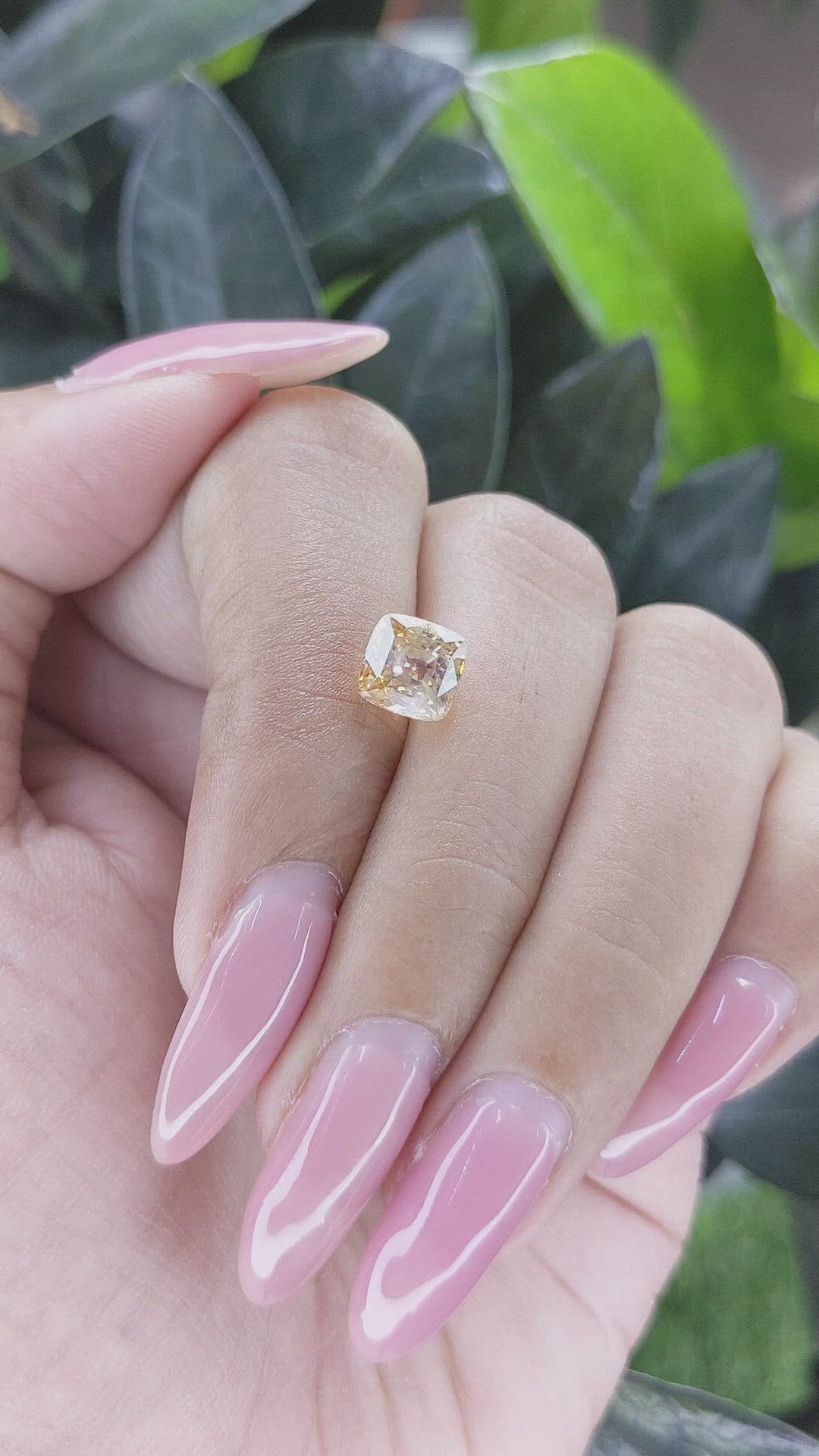 2.54 Ct. Peach Sapphire from Ceylon (Sri Lanka) Size Video