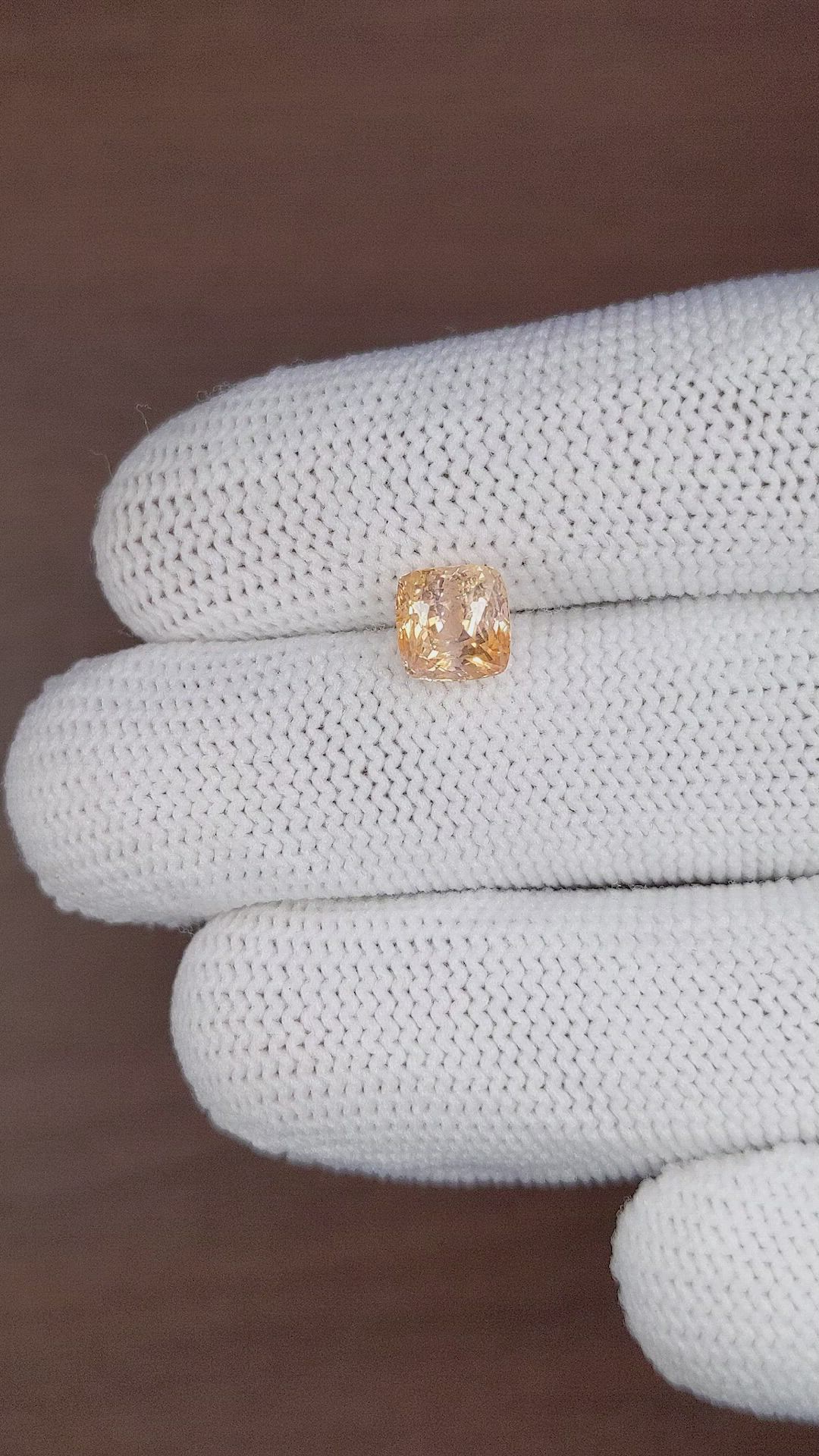 2.54 Ct. Peach Sapphire from Ceylon (Sri Lanka) Size Video