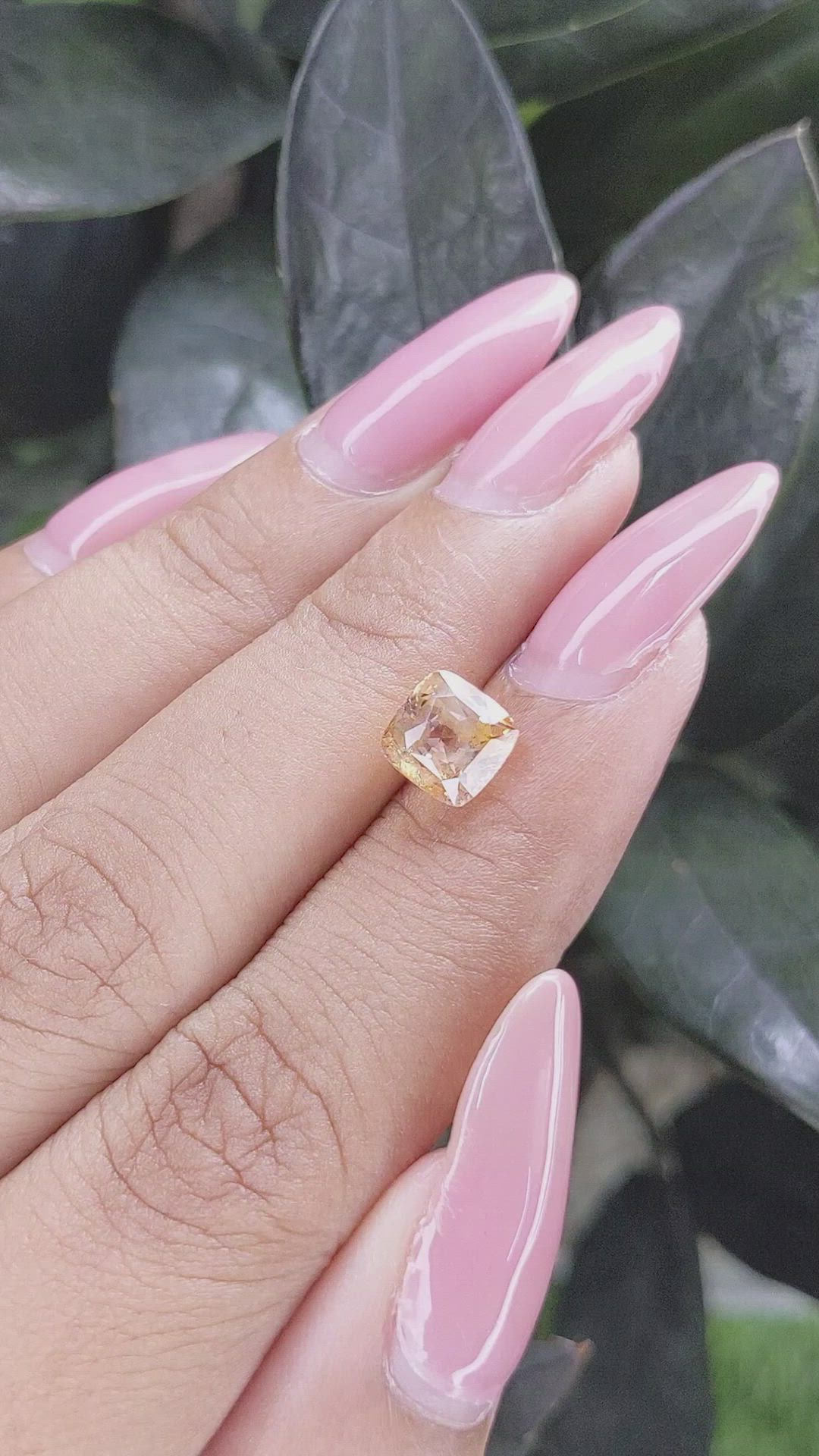 2.54 Ct. Peach Sapphire from Ceylon (Sri Lanka) Size Video