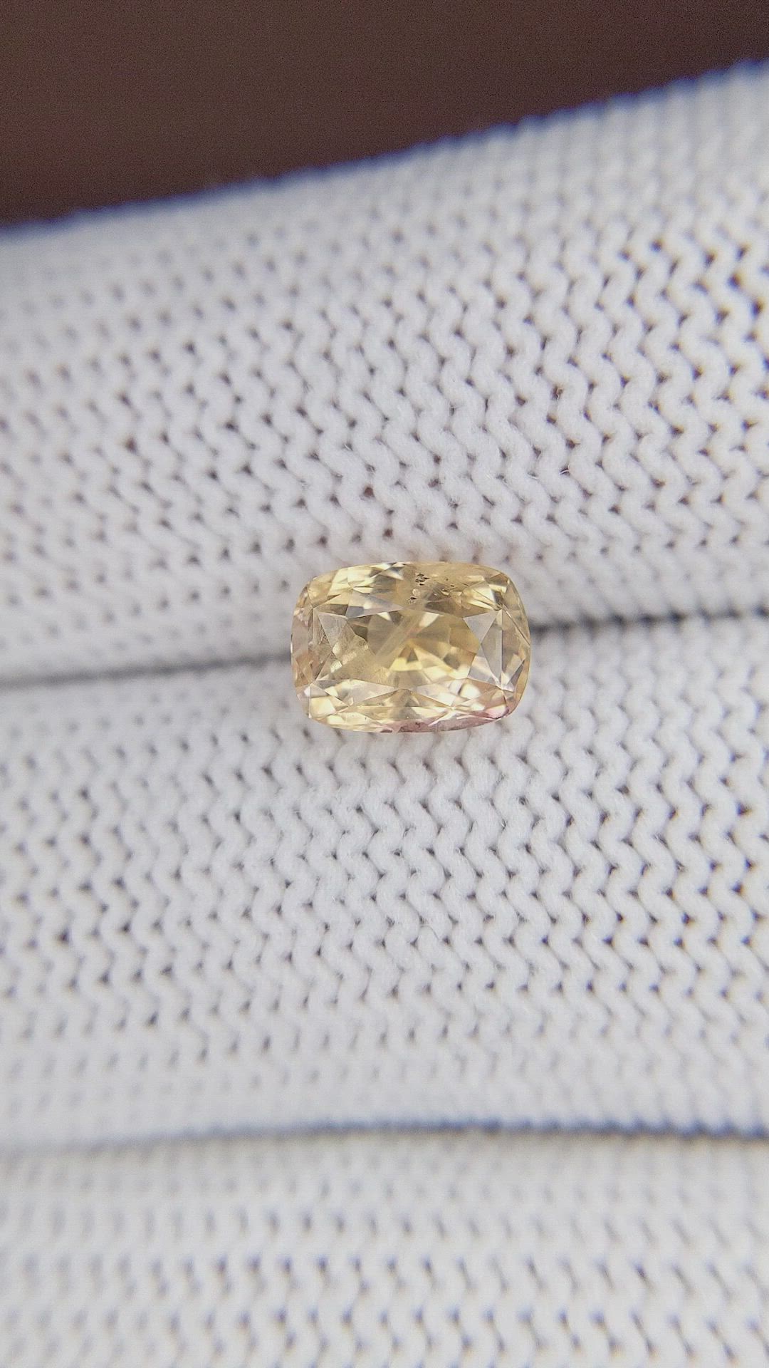 2.52 Ct. Peach Sapphire from Ceylon (Sri Lanka) Size Video