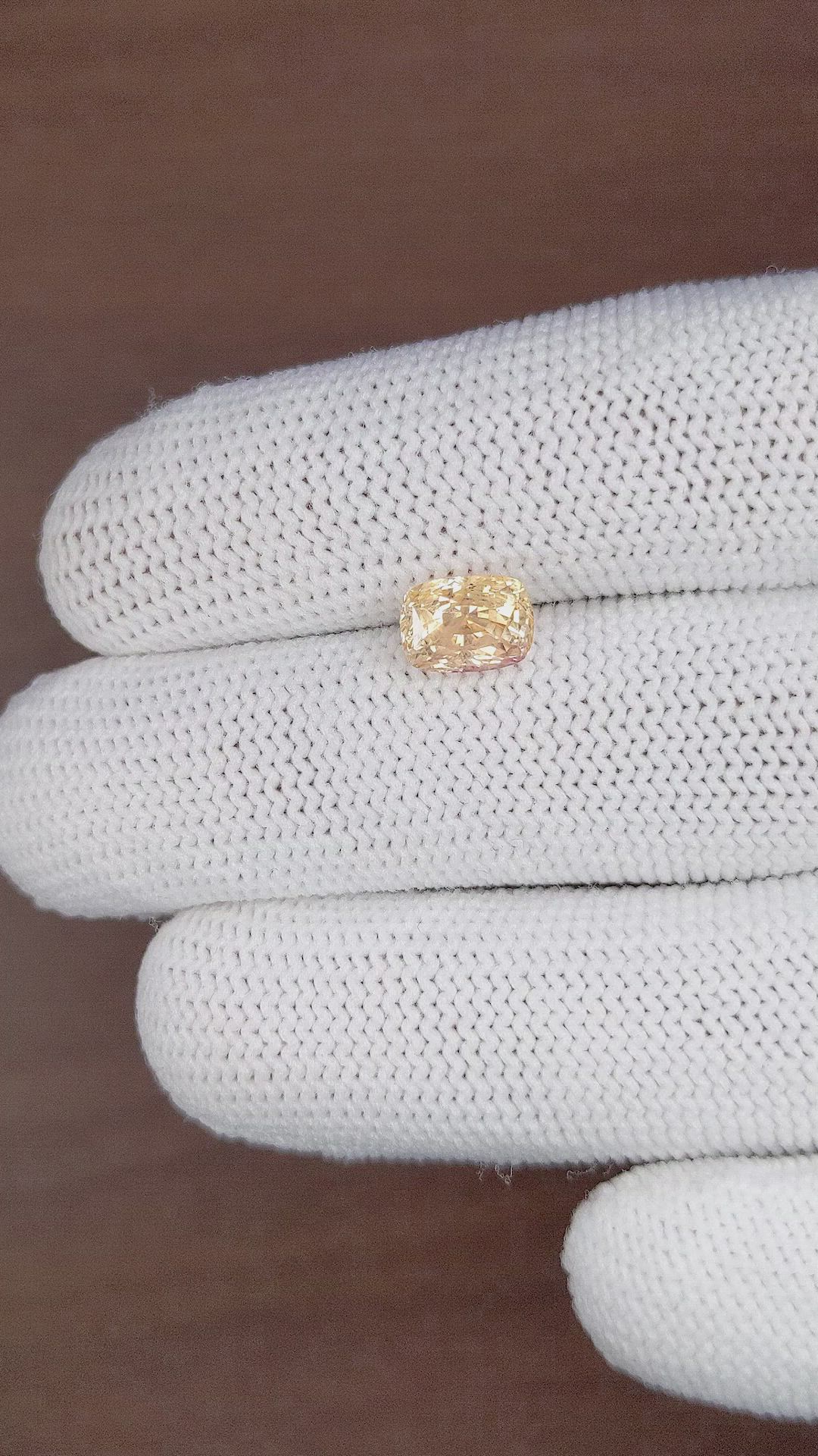 2.52 Ct. Peach Sapphire from Ceylon (Sri Lanka) Size Video